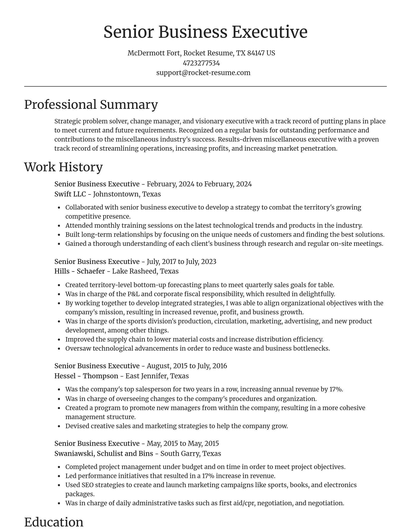 Focal Point resume template