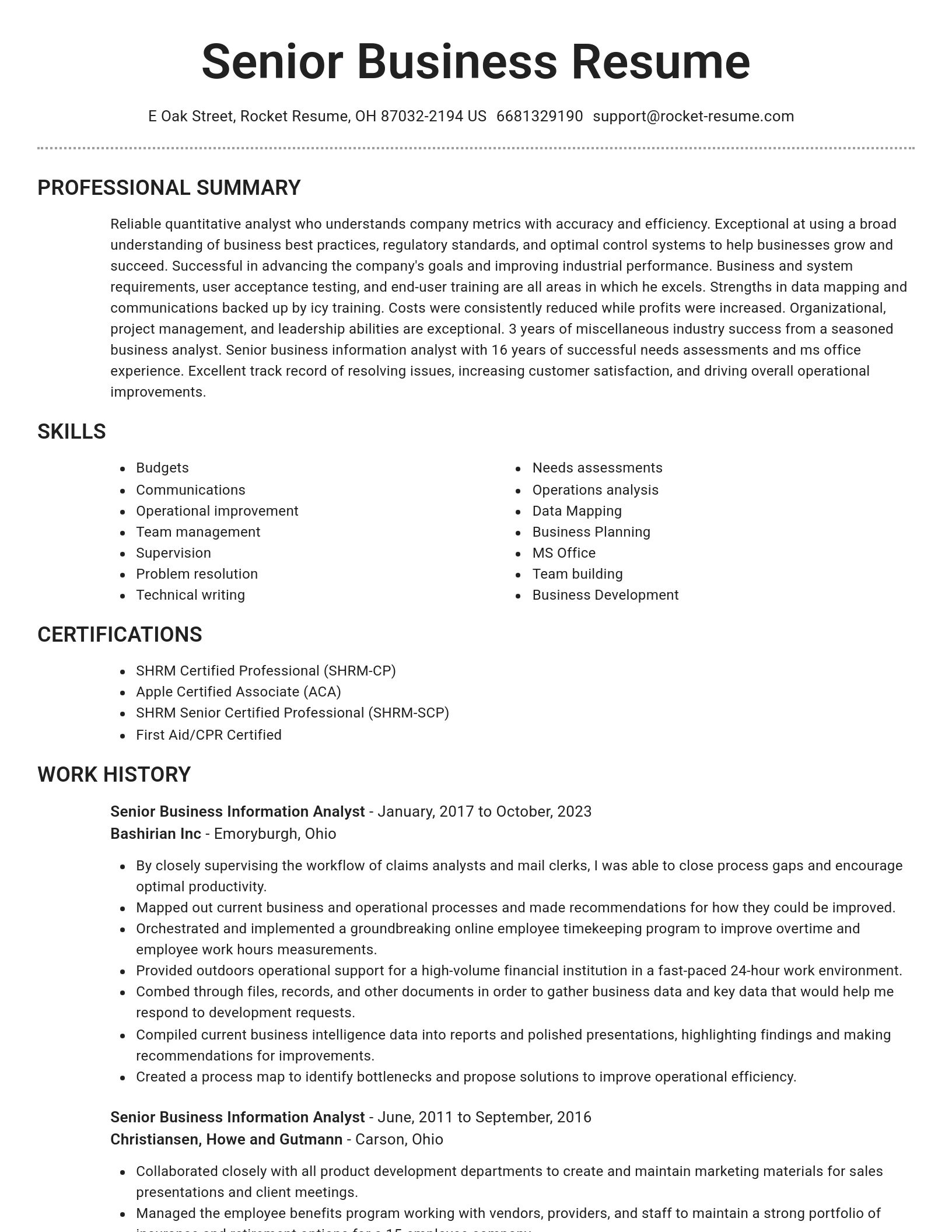 Brilliant resume template