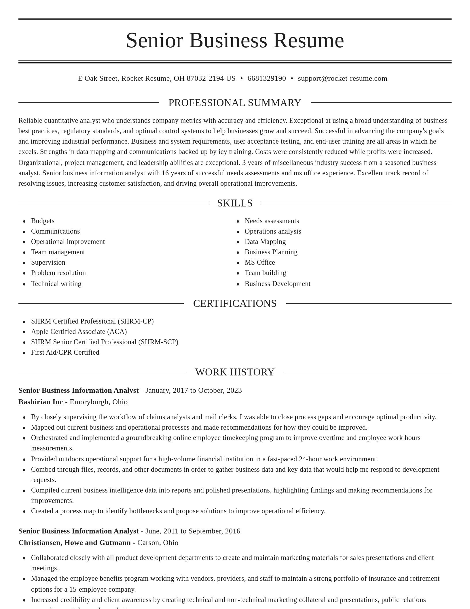 Elegant resume template