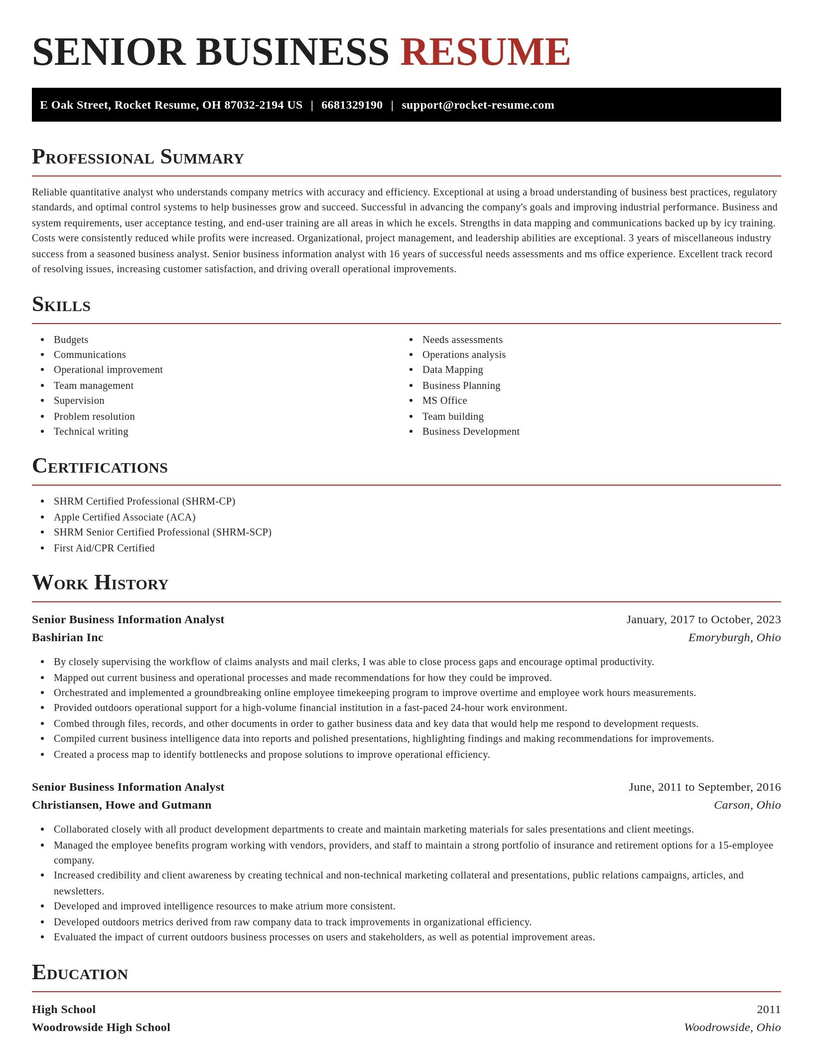 Exquisite resume template