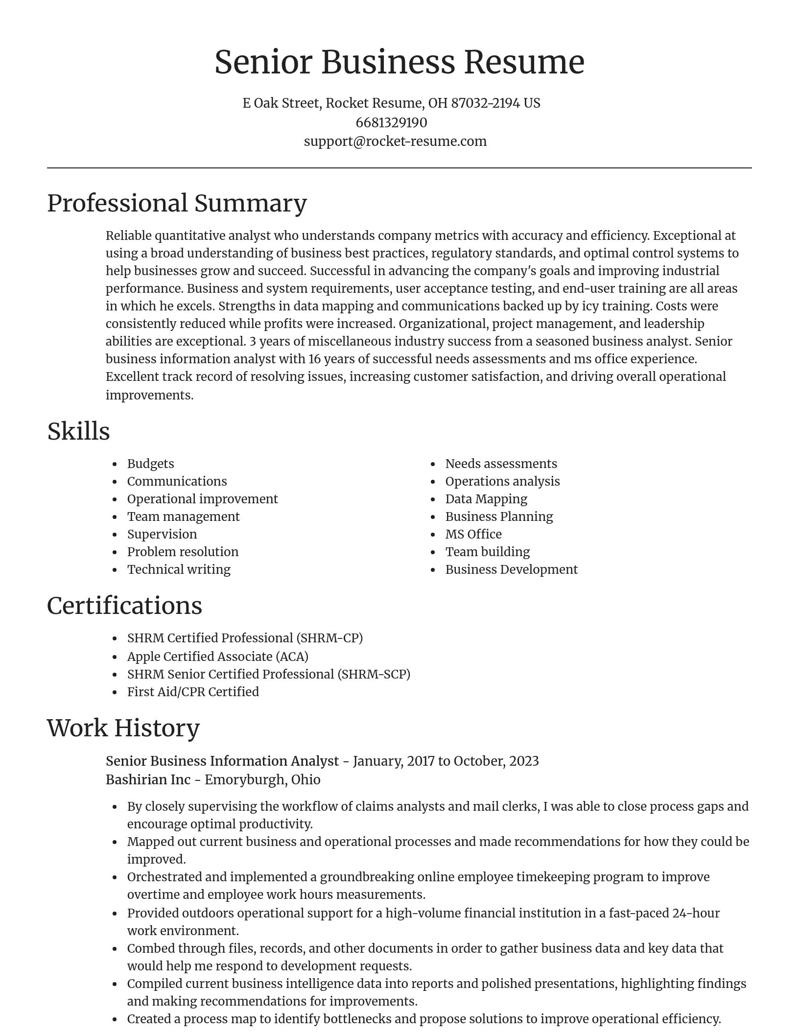 Focal Point resume template