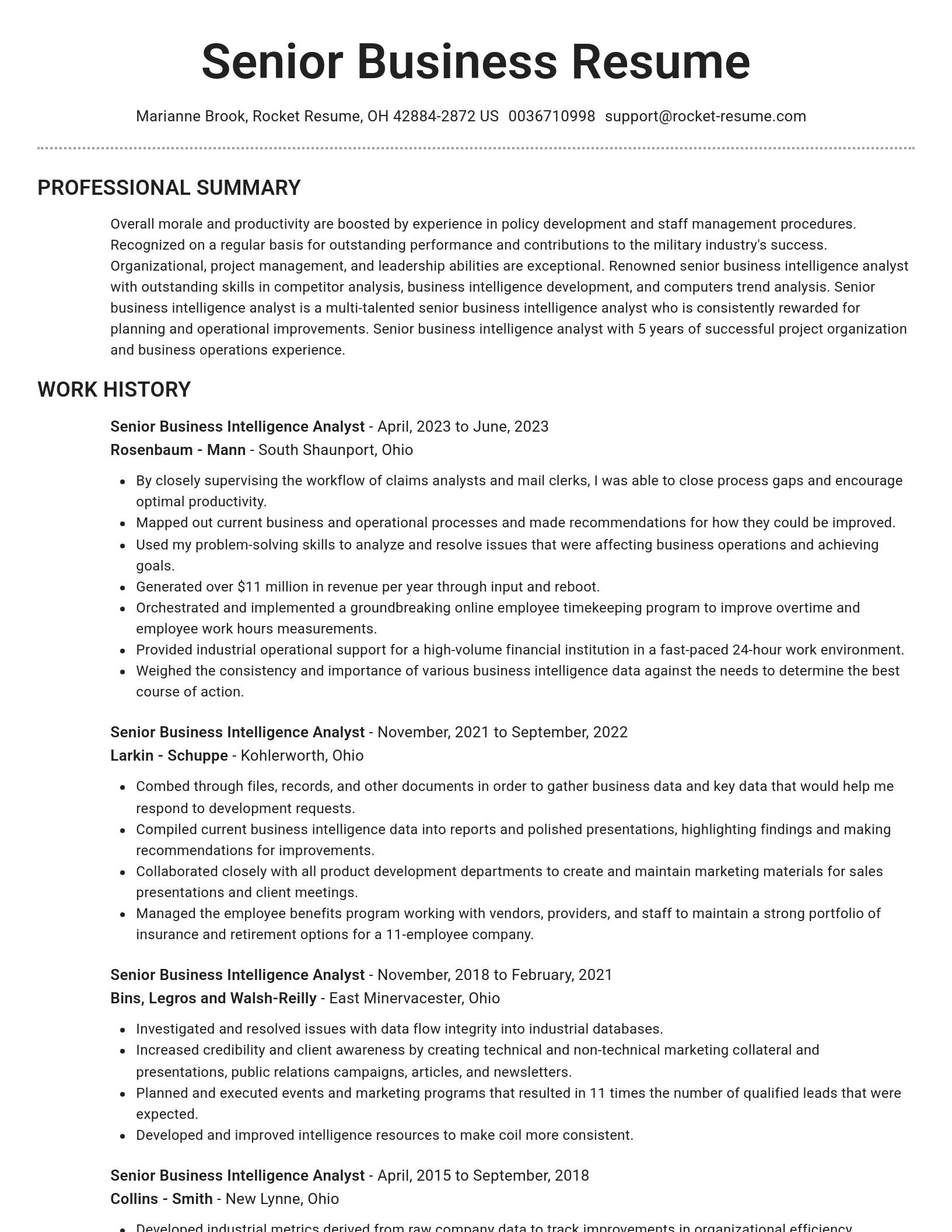 Brilliant resume template