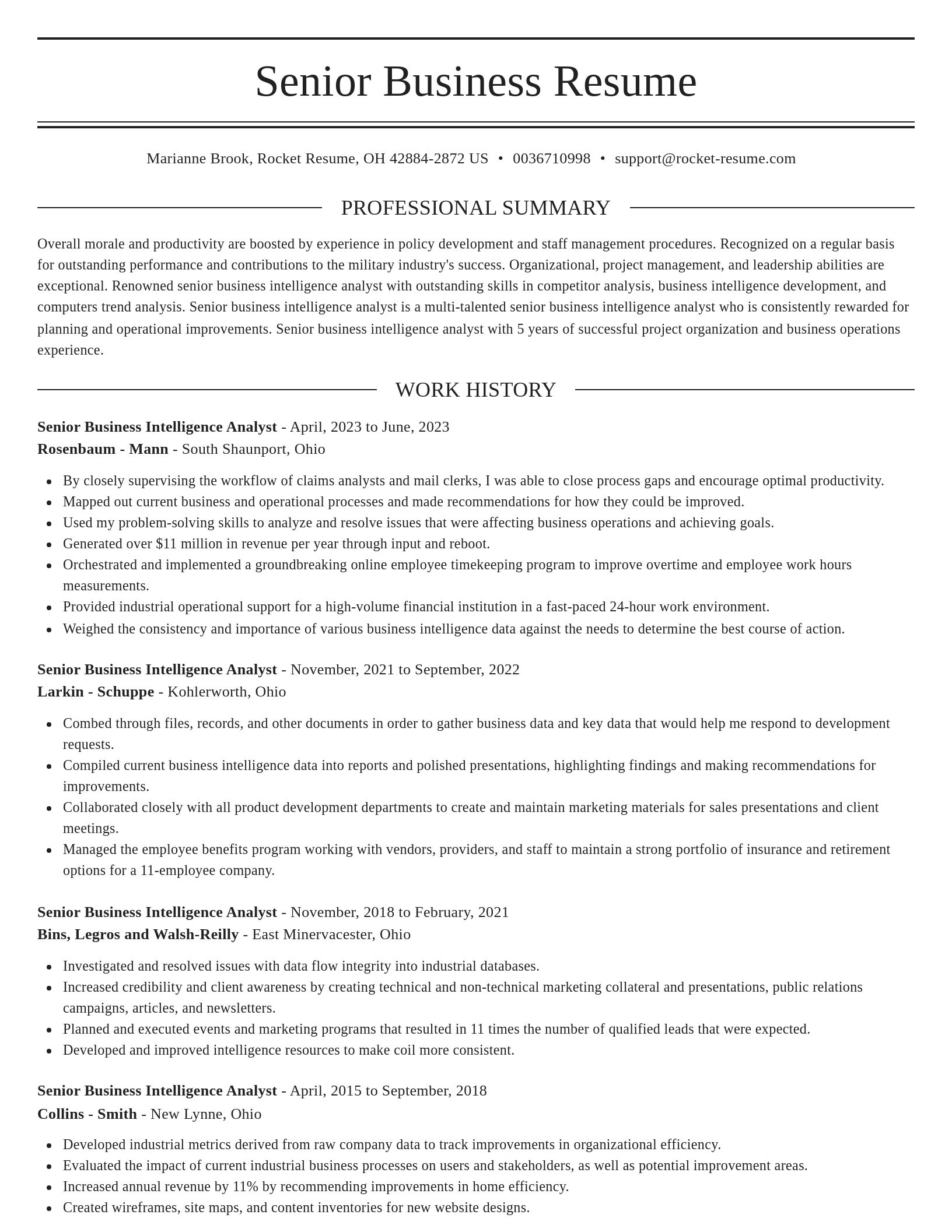 Elegant resume template
