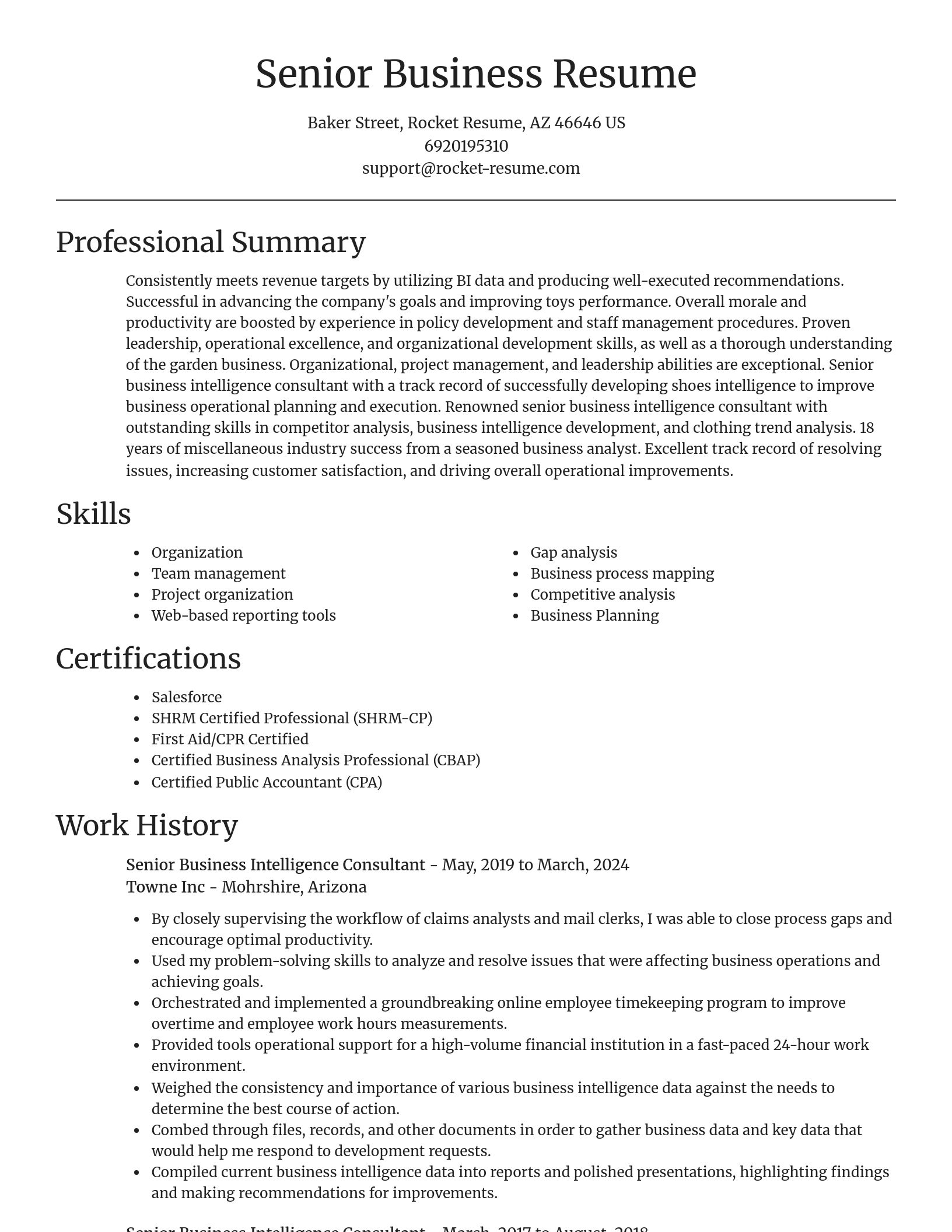 Focal Point resume template