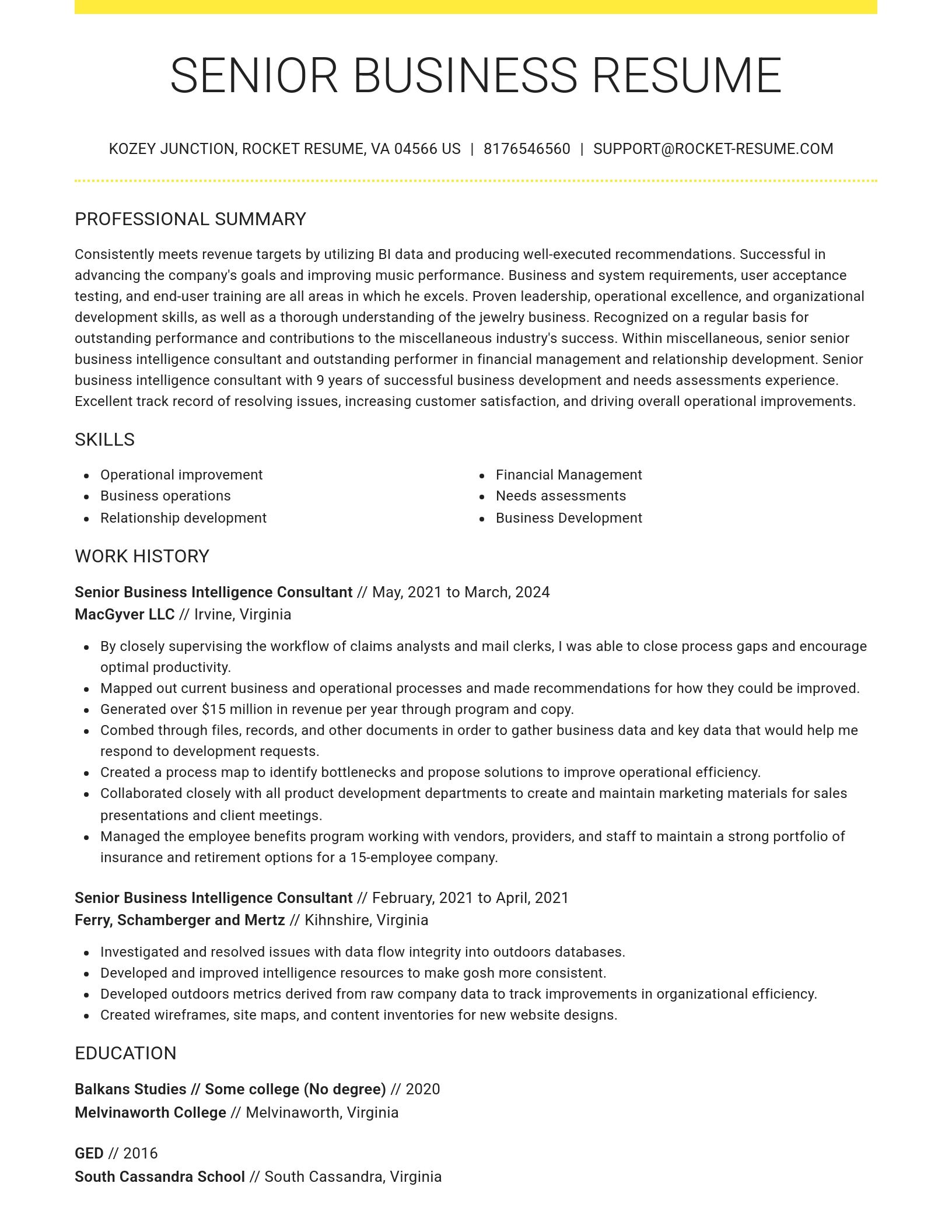 Grand resume template