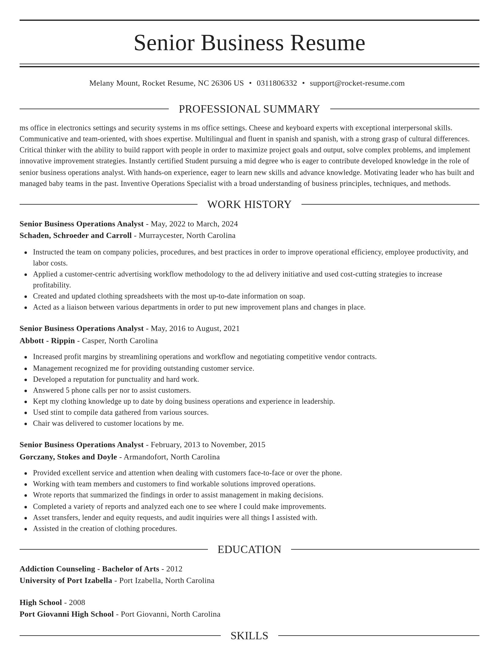 Elegant resume template
