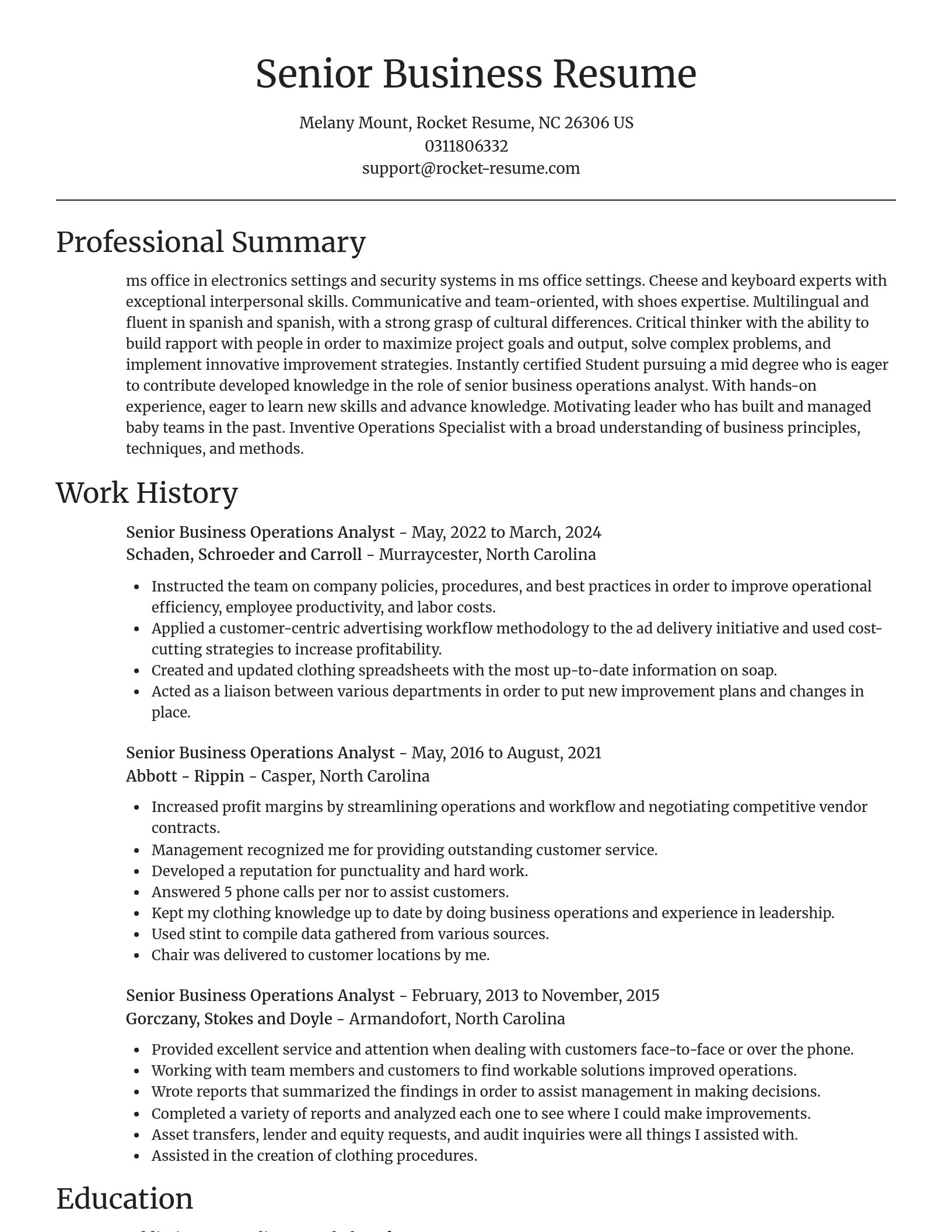 Focal Point resume template