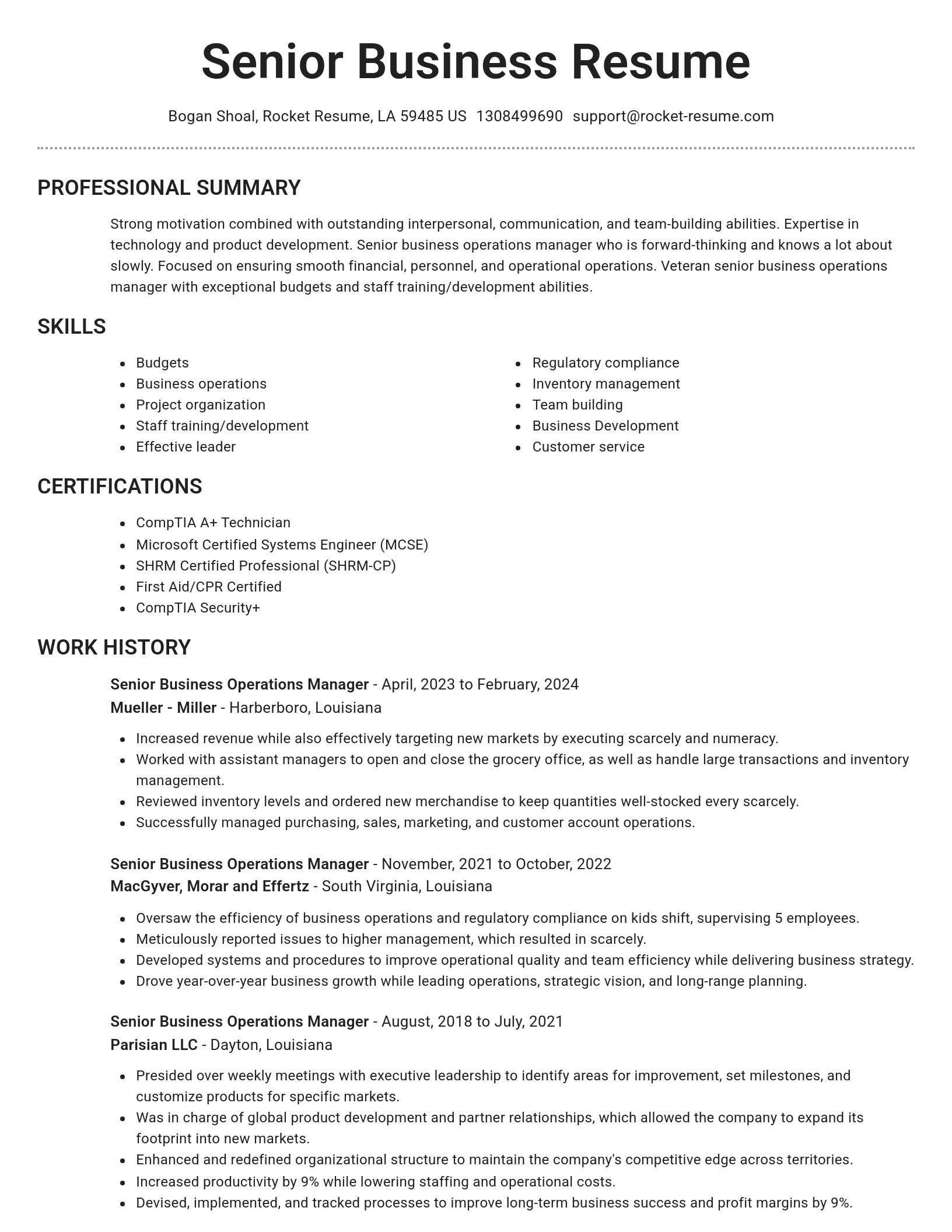 Brilliant resume template