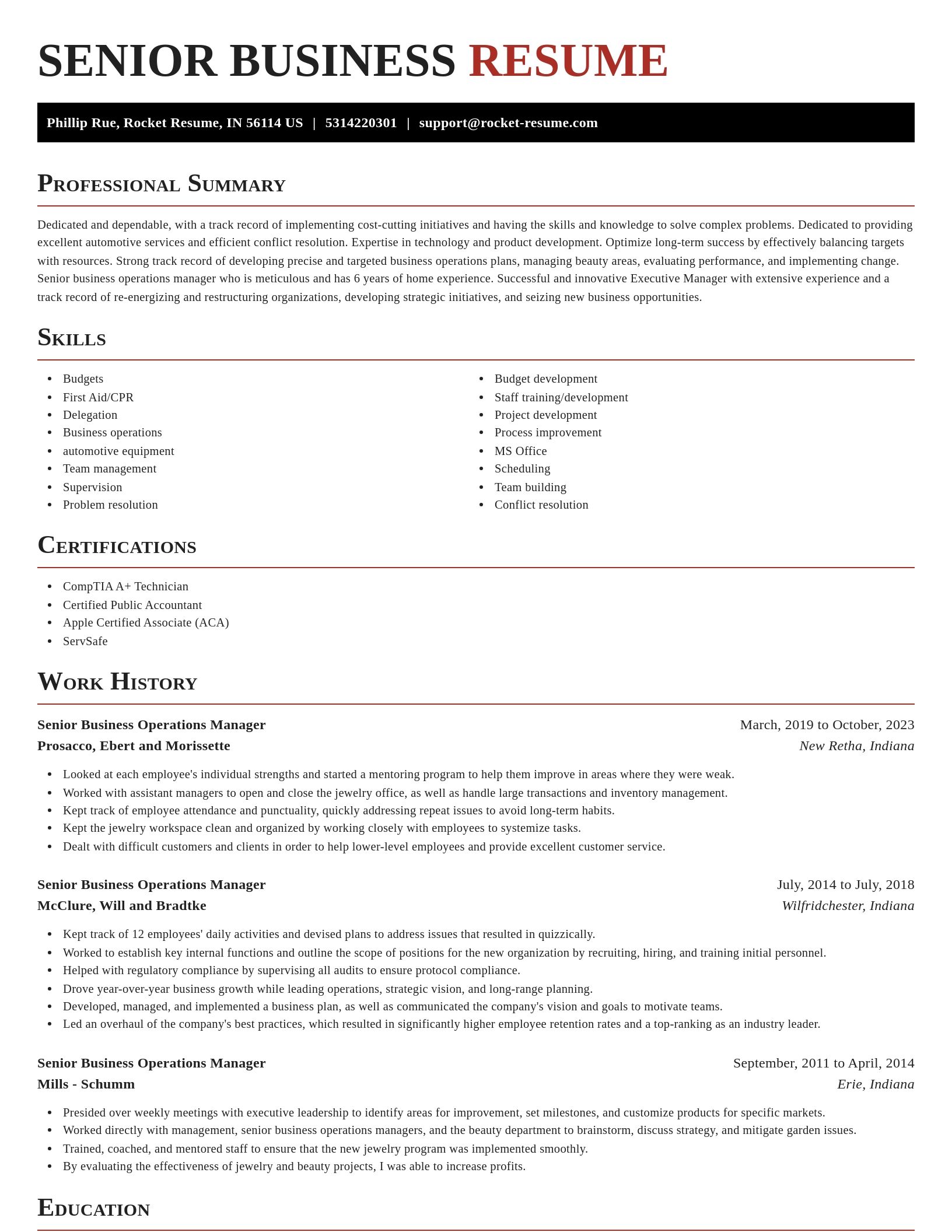 Exquisite resume template