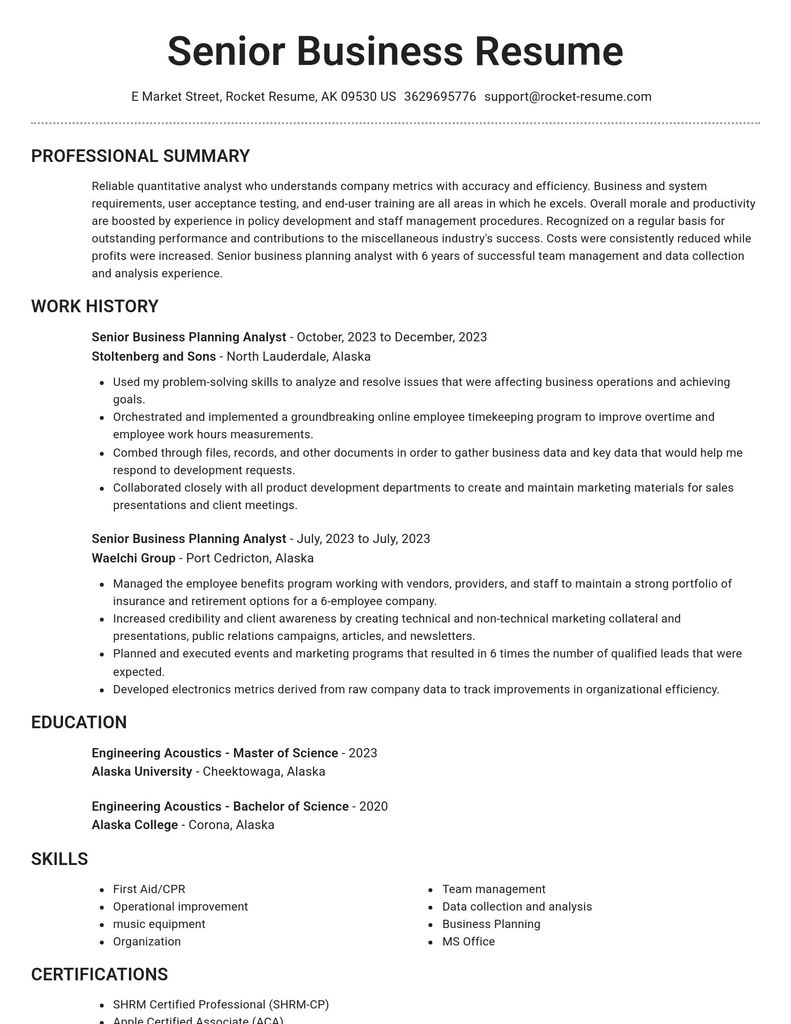 Brilliant resume template