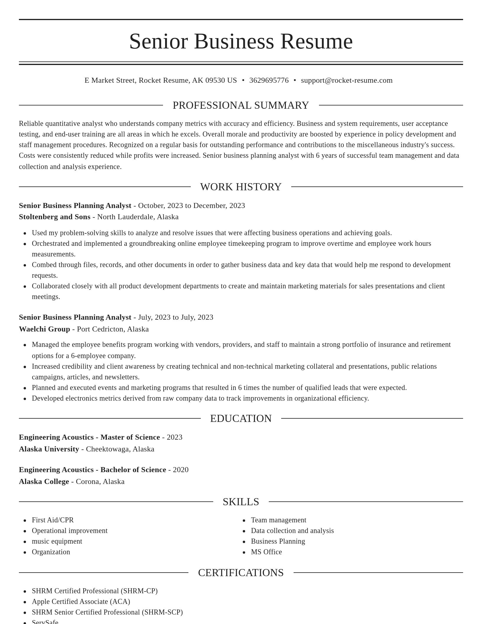 Elegant resume template