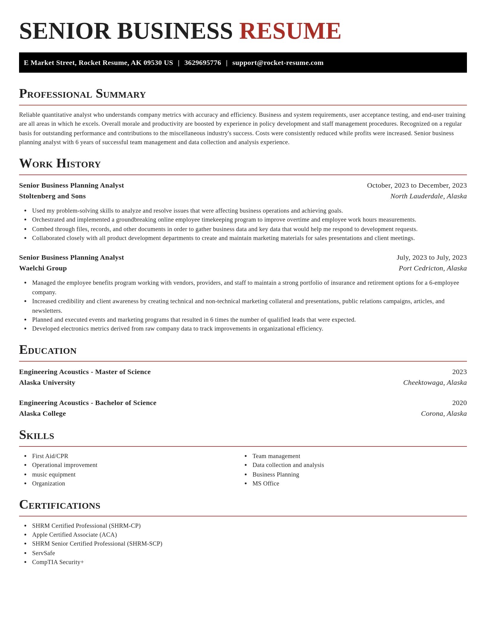 Exquisite resume template