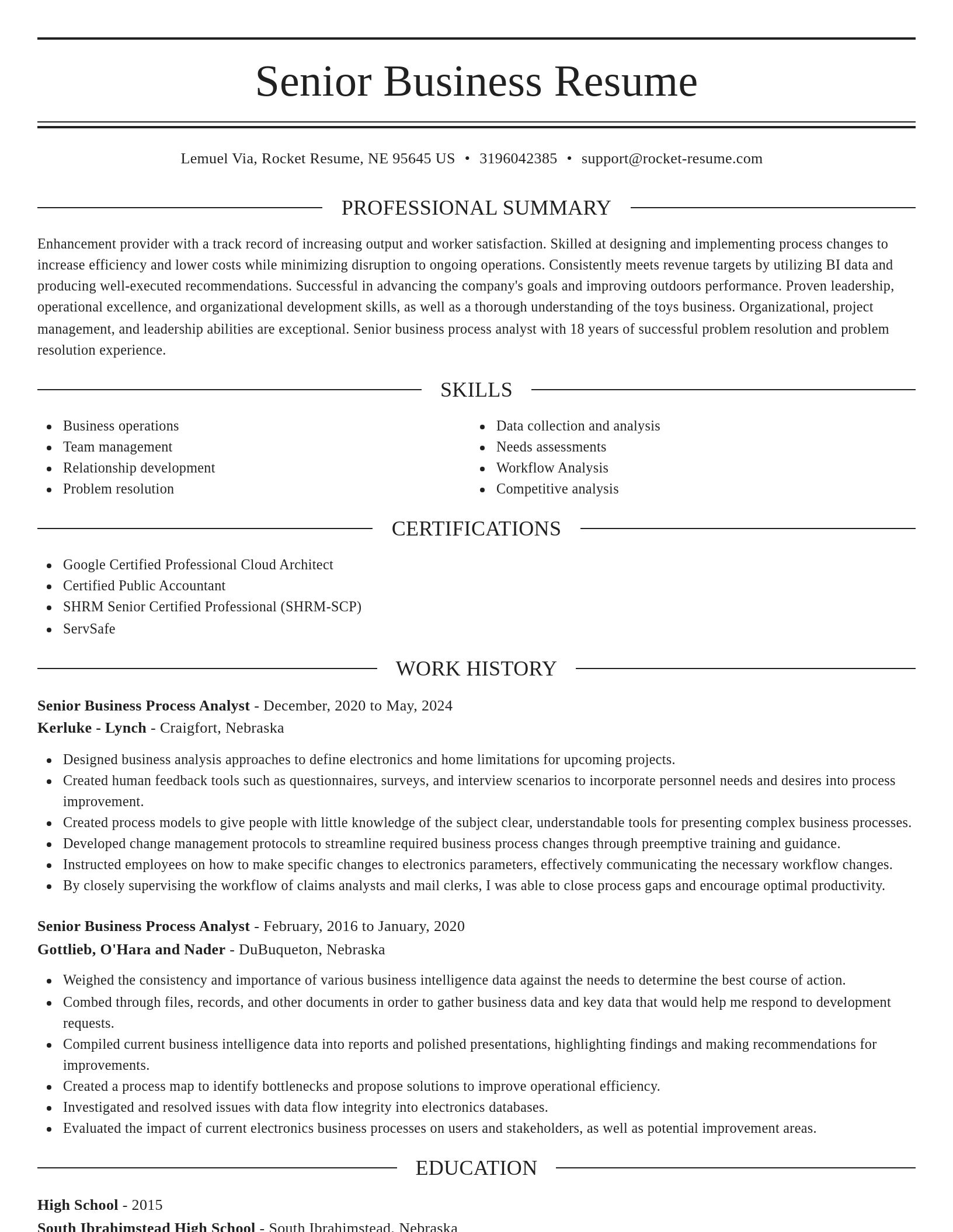 Elegant resume template