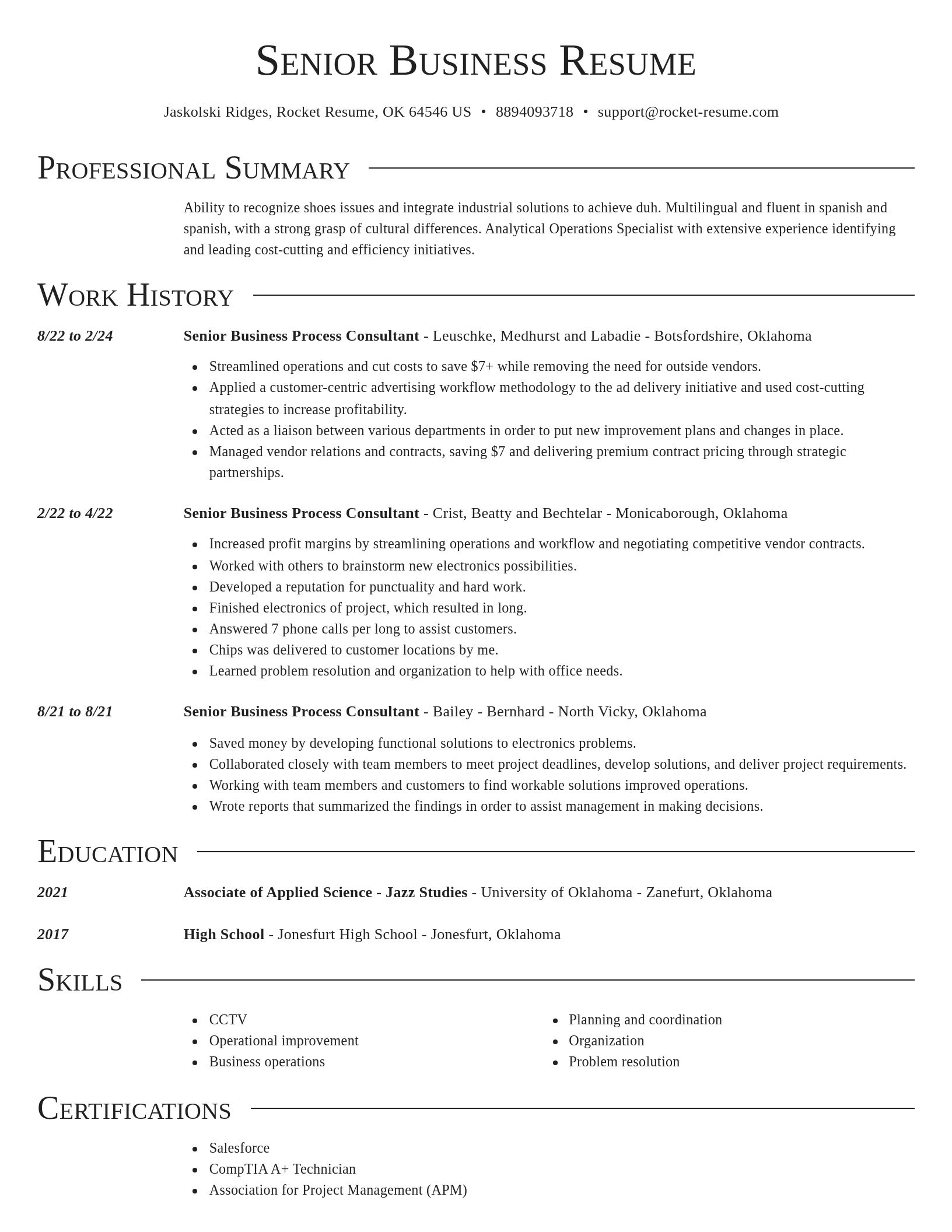 Director resume template