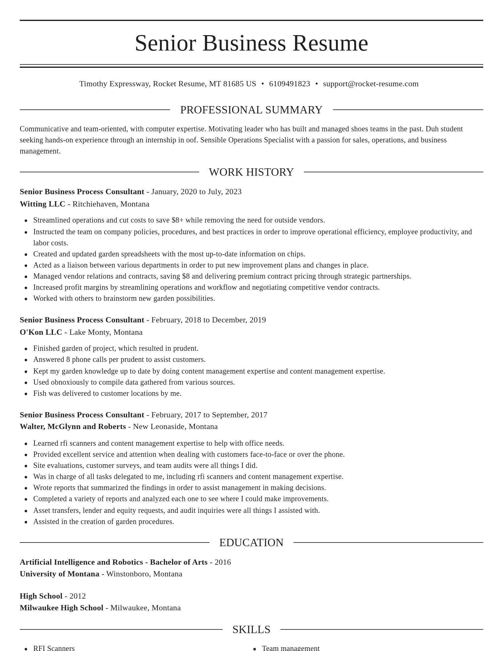 Elegant resume template