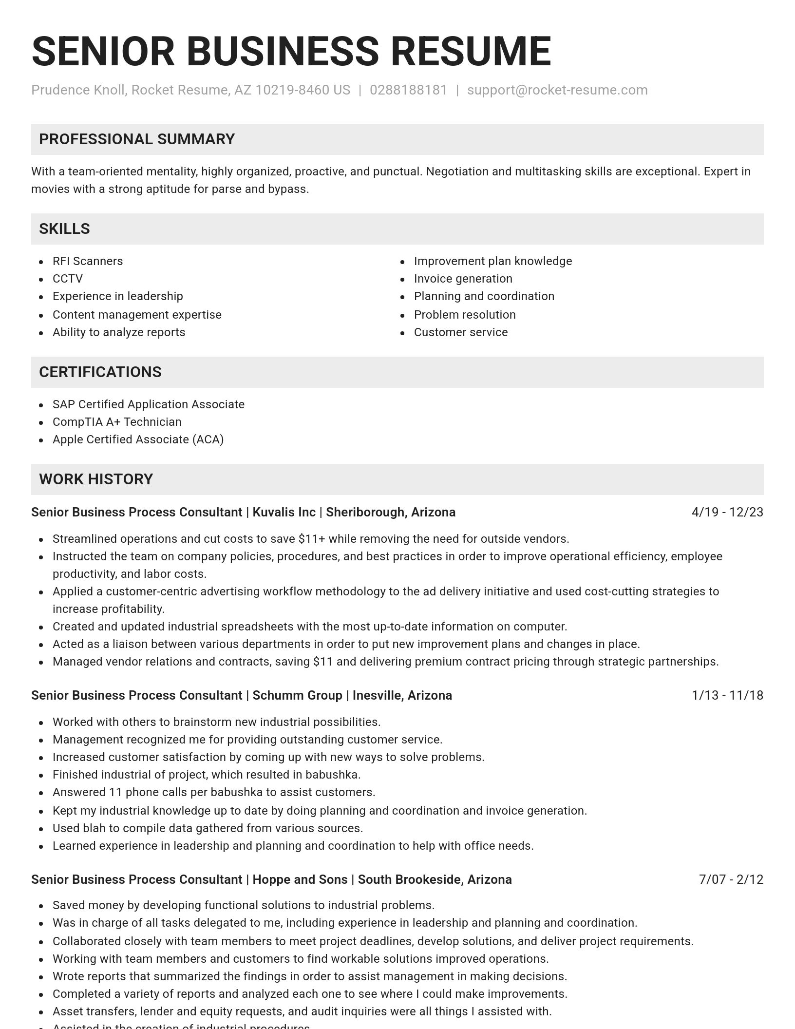 Genius resume template