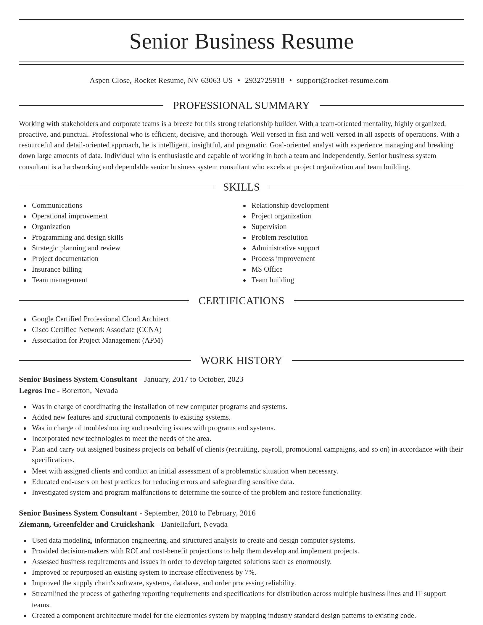 Elegant resume template