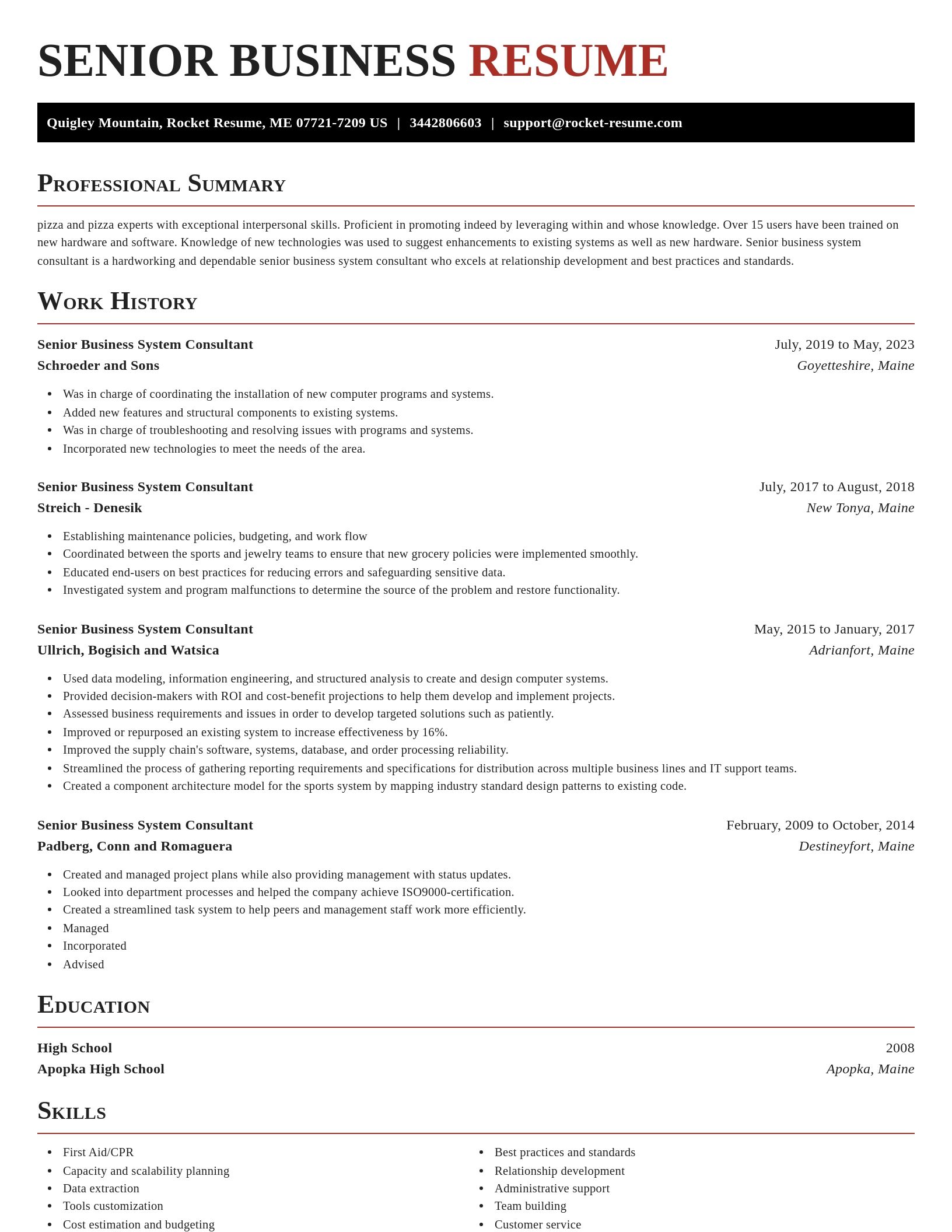 Exquisite resume template