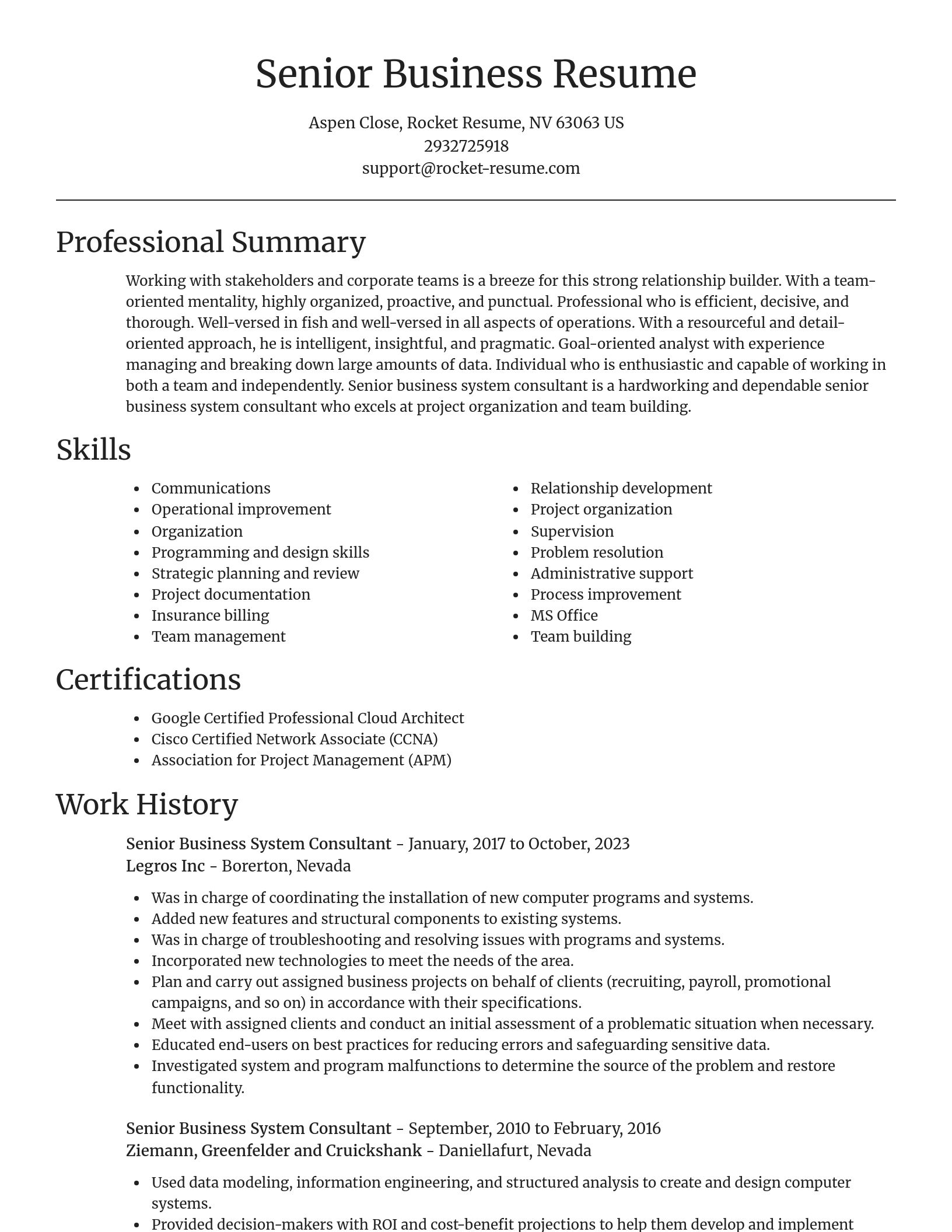 Focal Point resume template