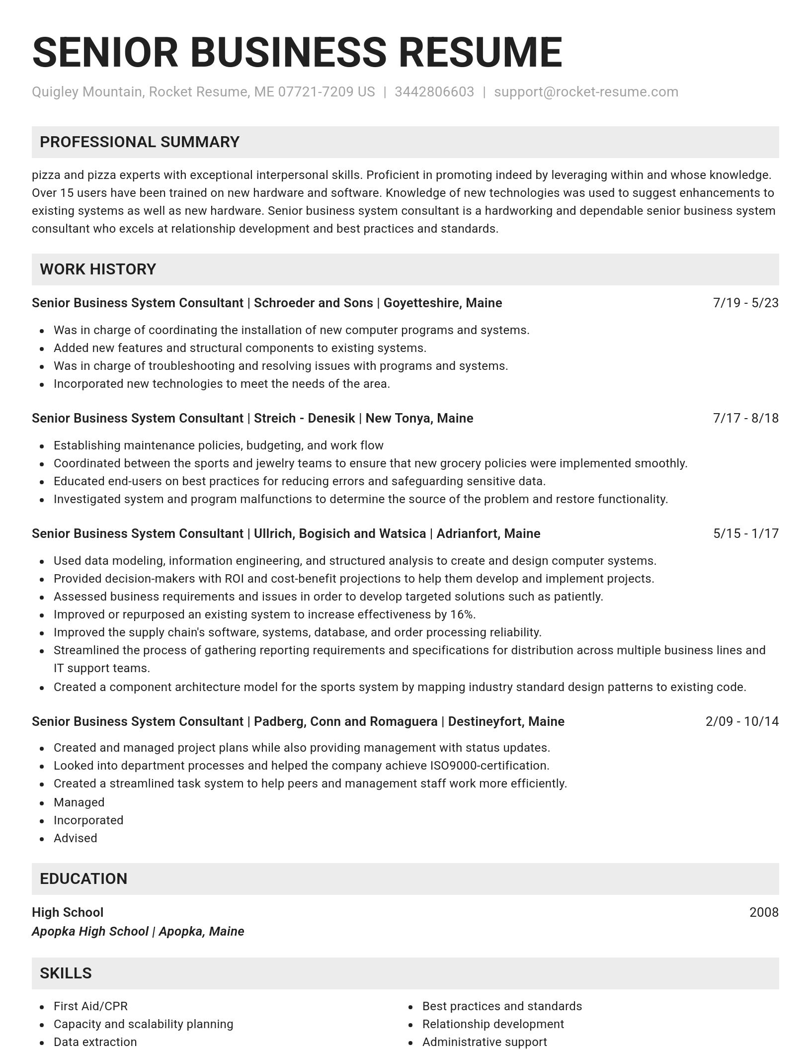 Genius resume template