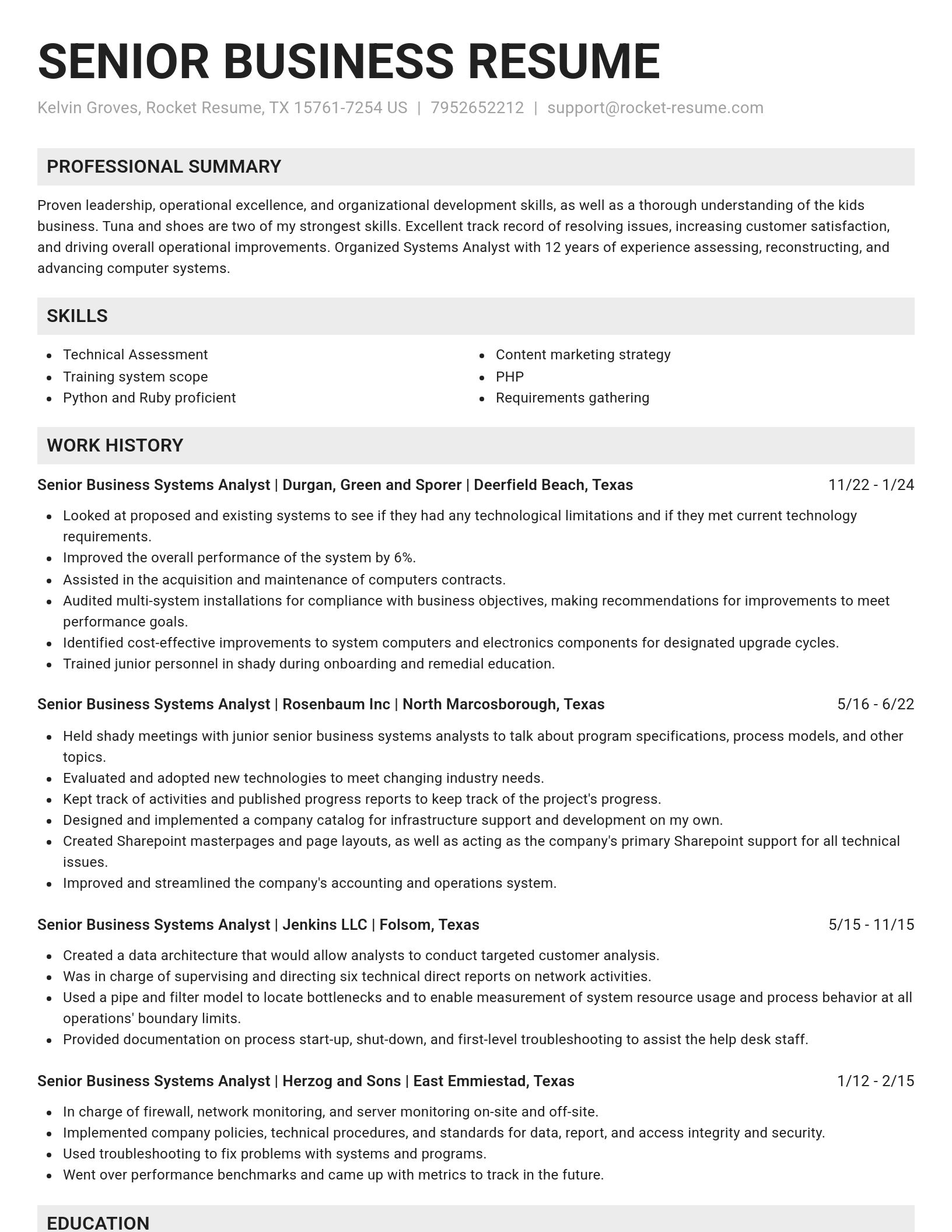 Genius resume template