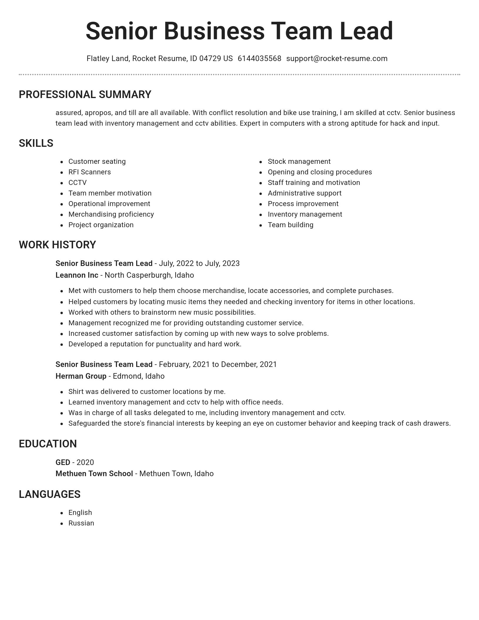 Brilliant resume template