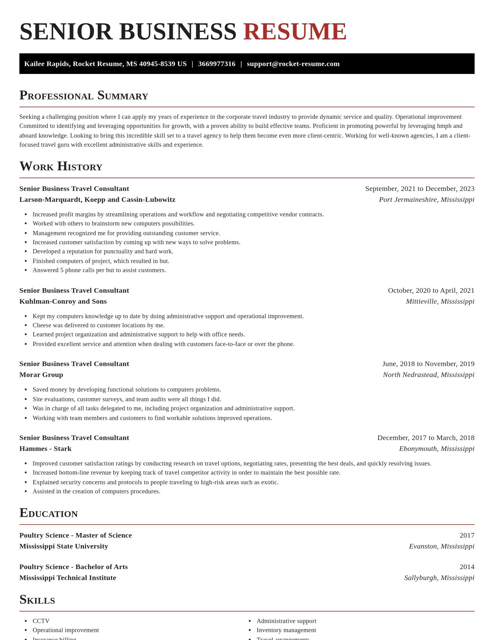 Exquisite resume template