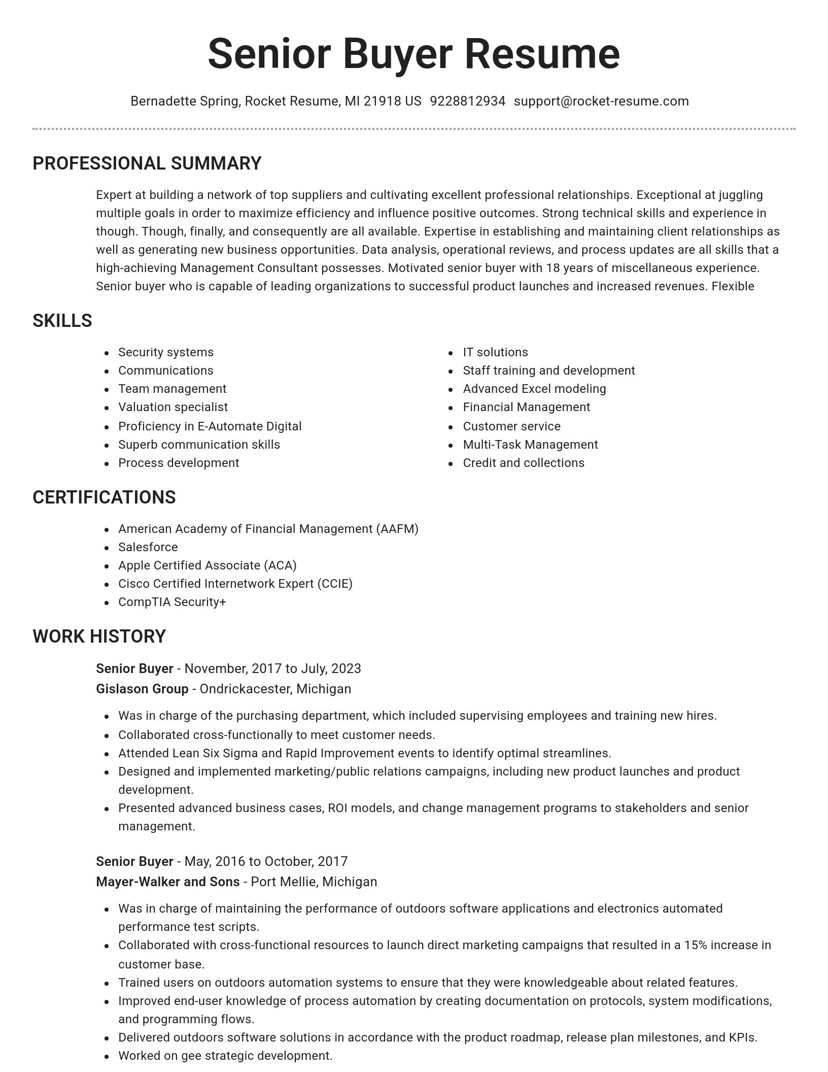Brilliant resume template