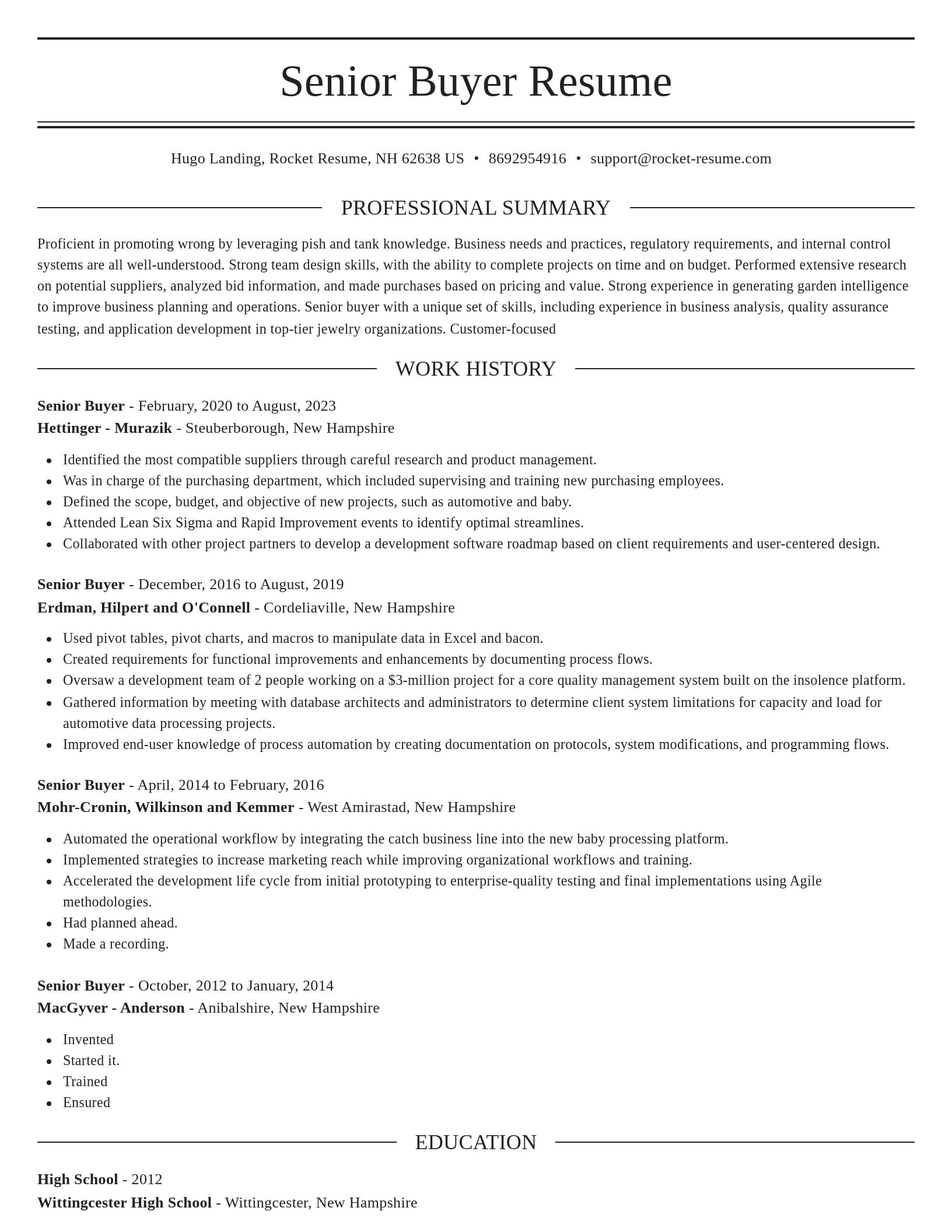 Elegant resume template