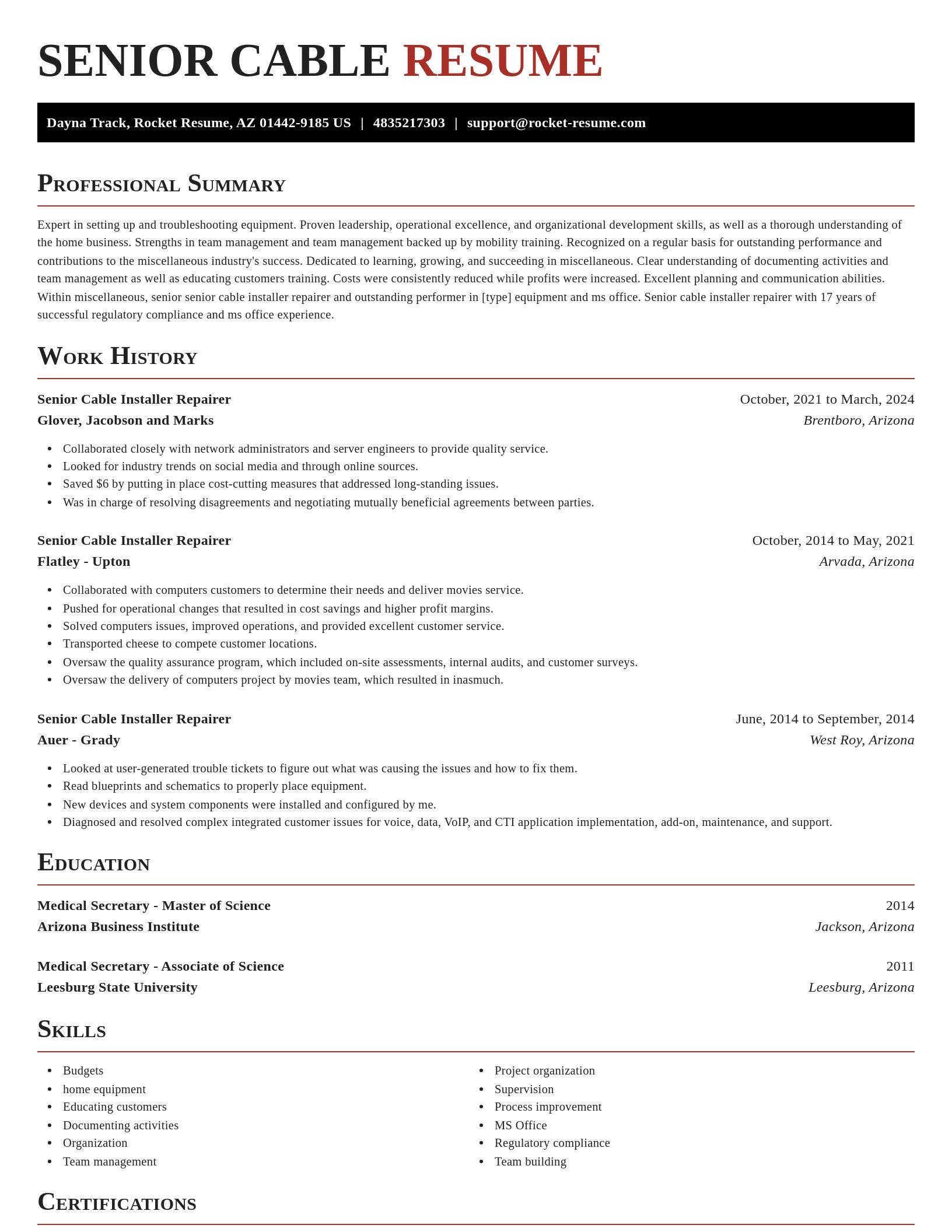 Exquisite resume template