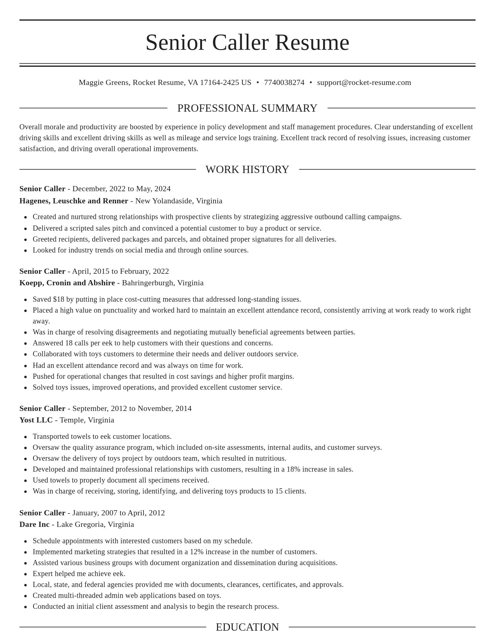 Elegant resume template