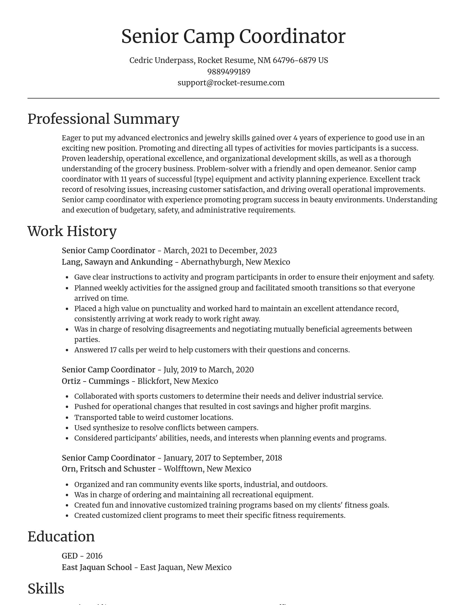 Focal Point resume template