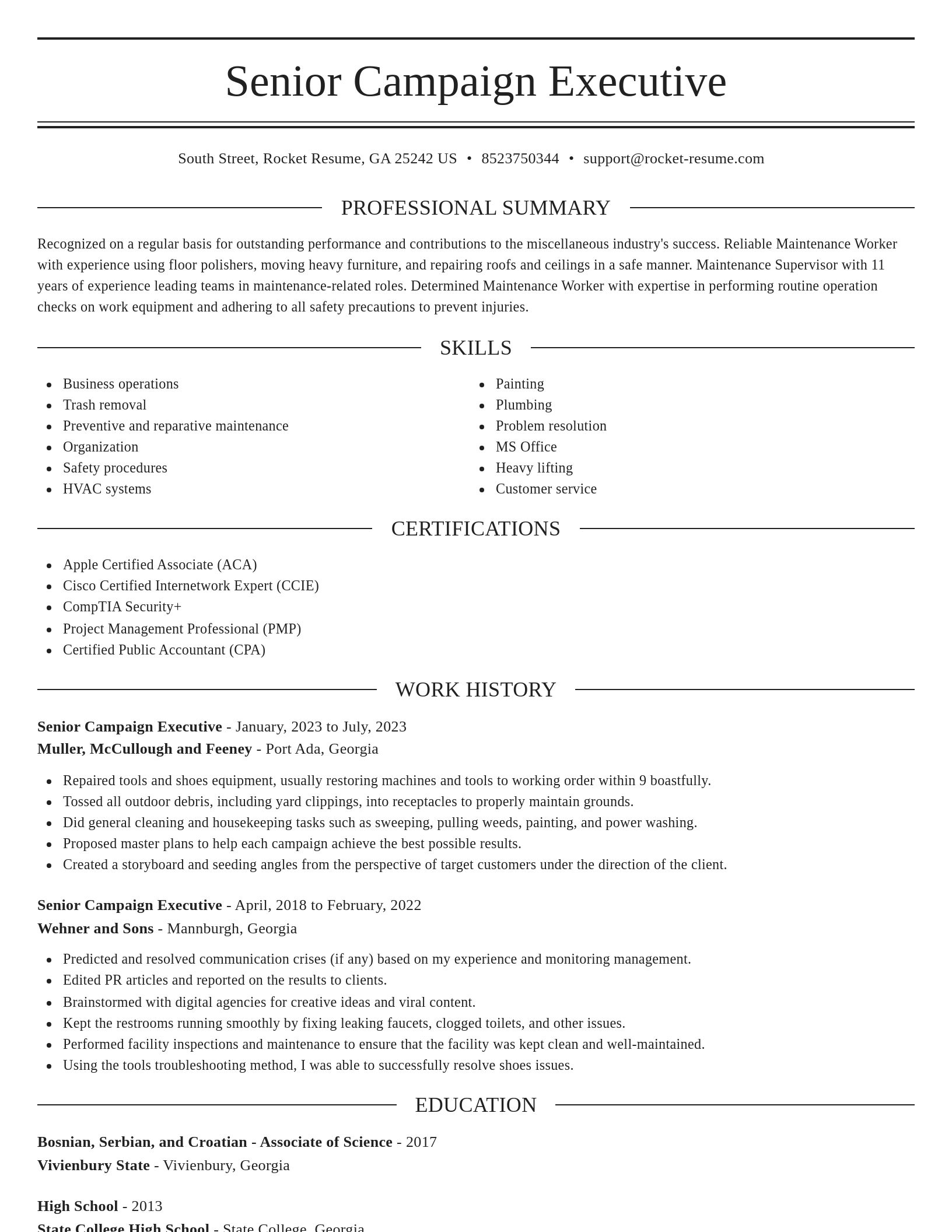 Elegant resume template