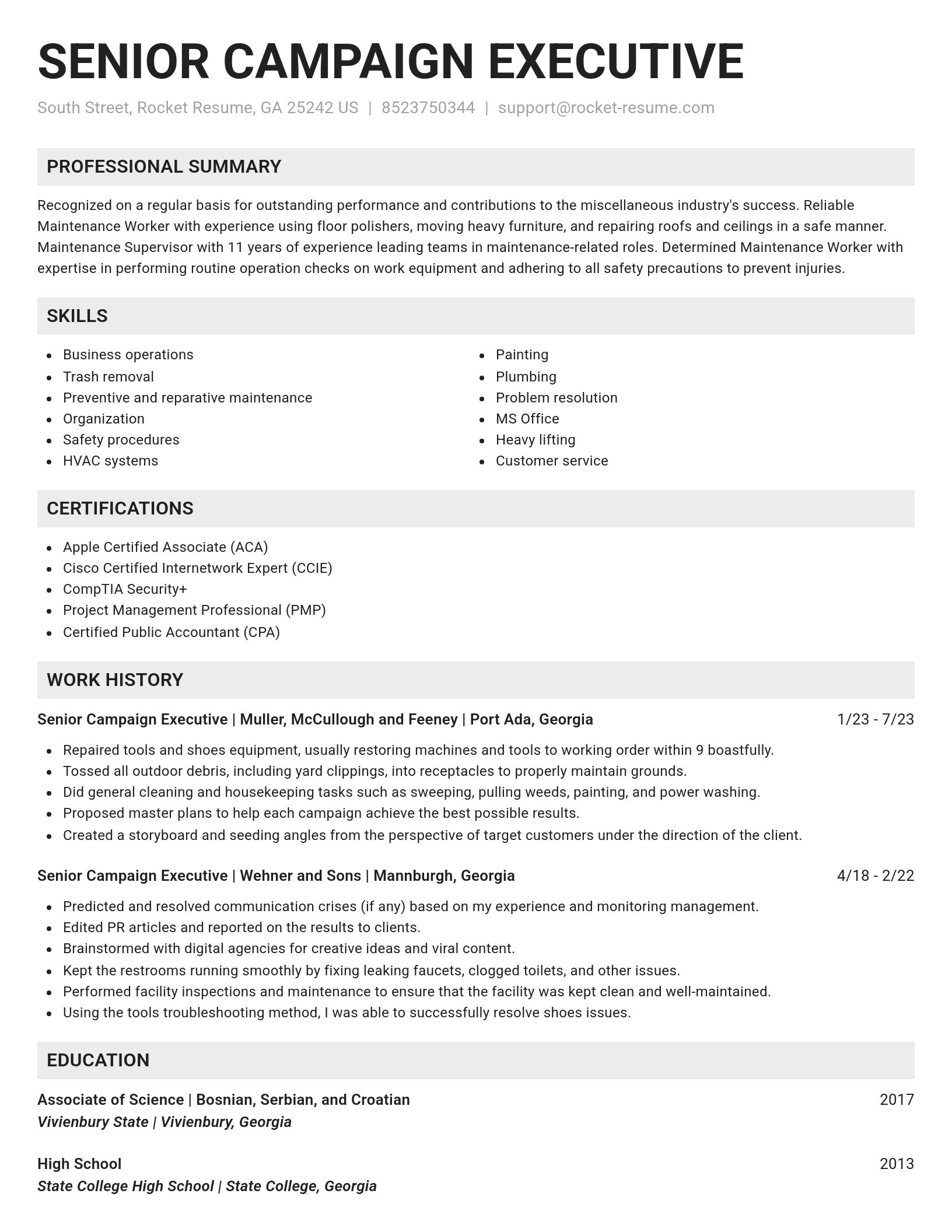 Genius resume template
