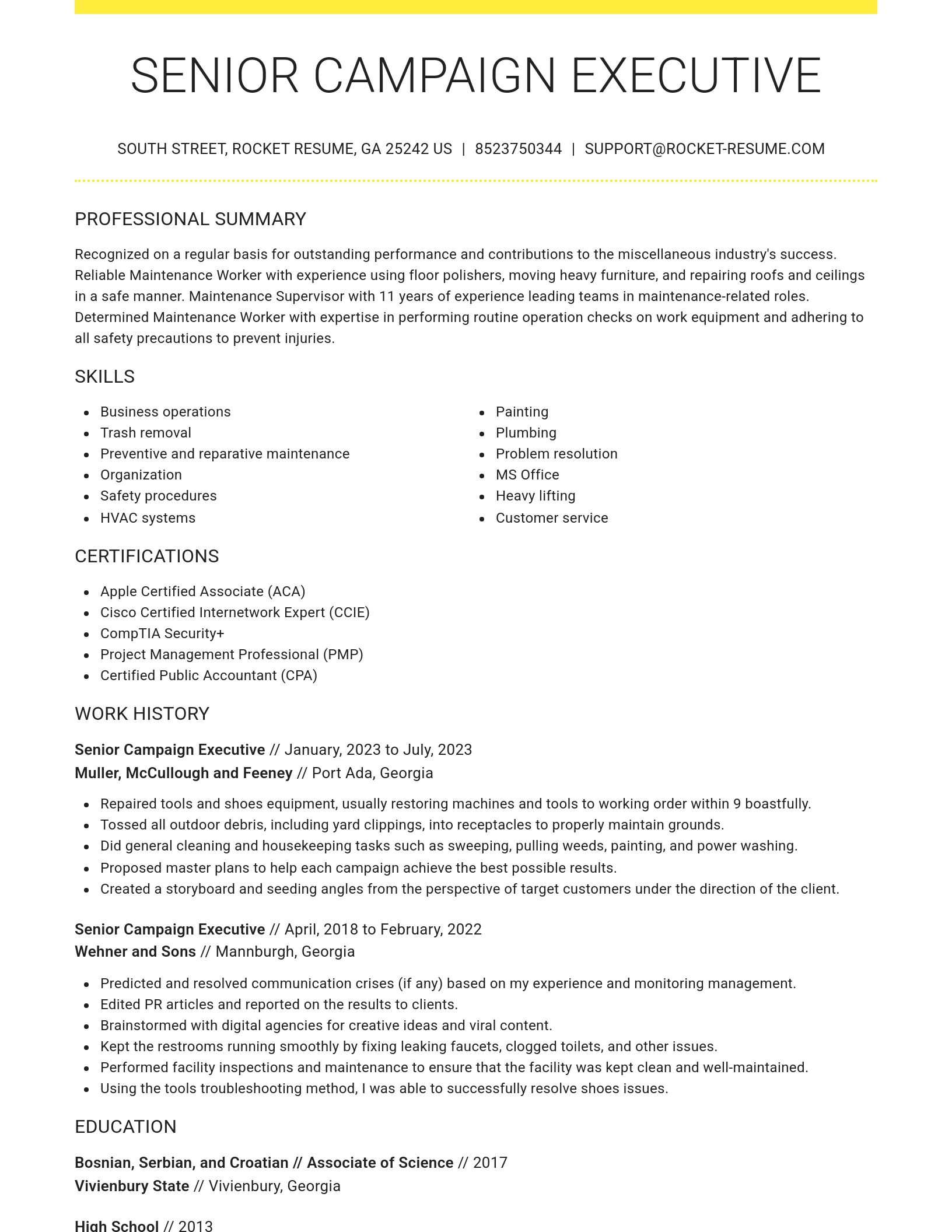 Grand resume template
