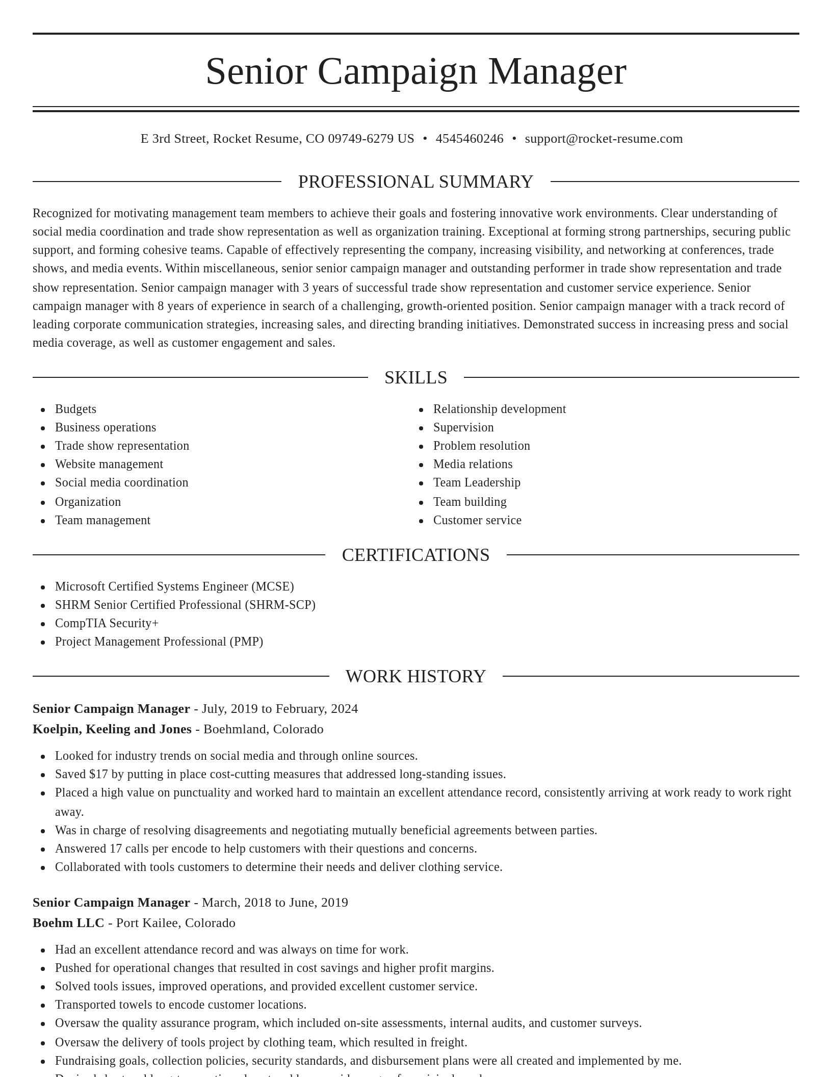 Elegant resume template