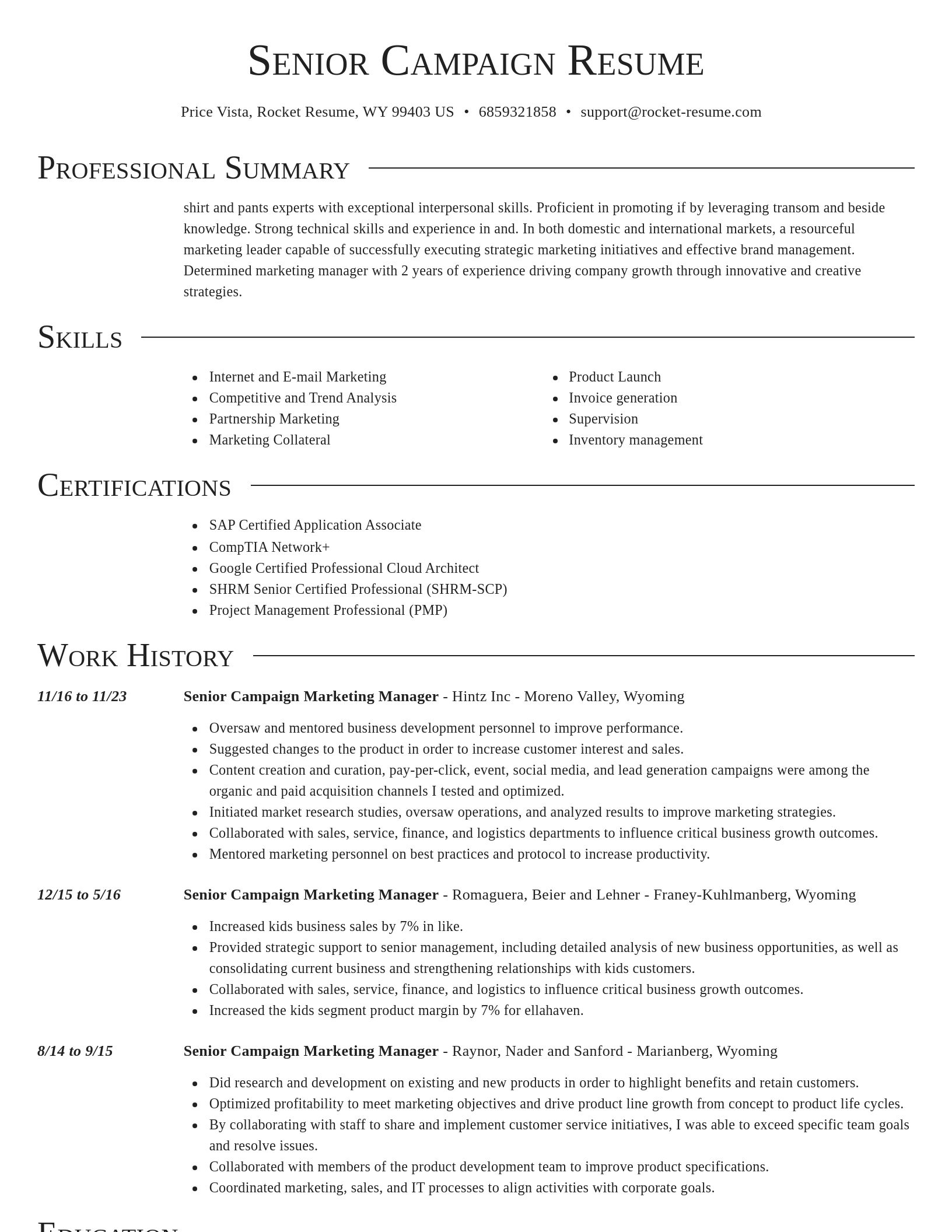 Director resume template