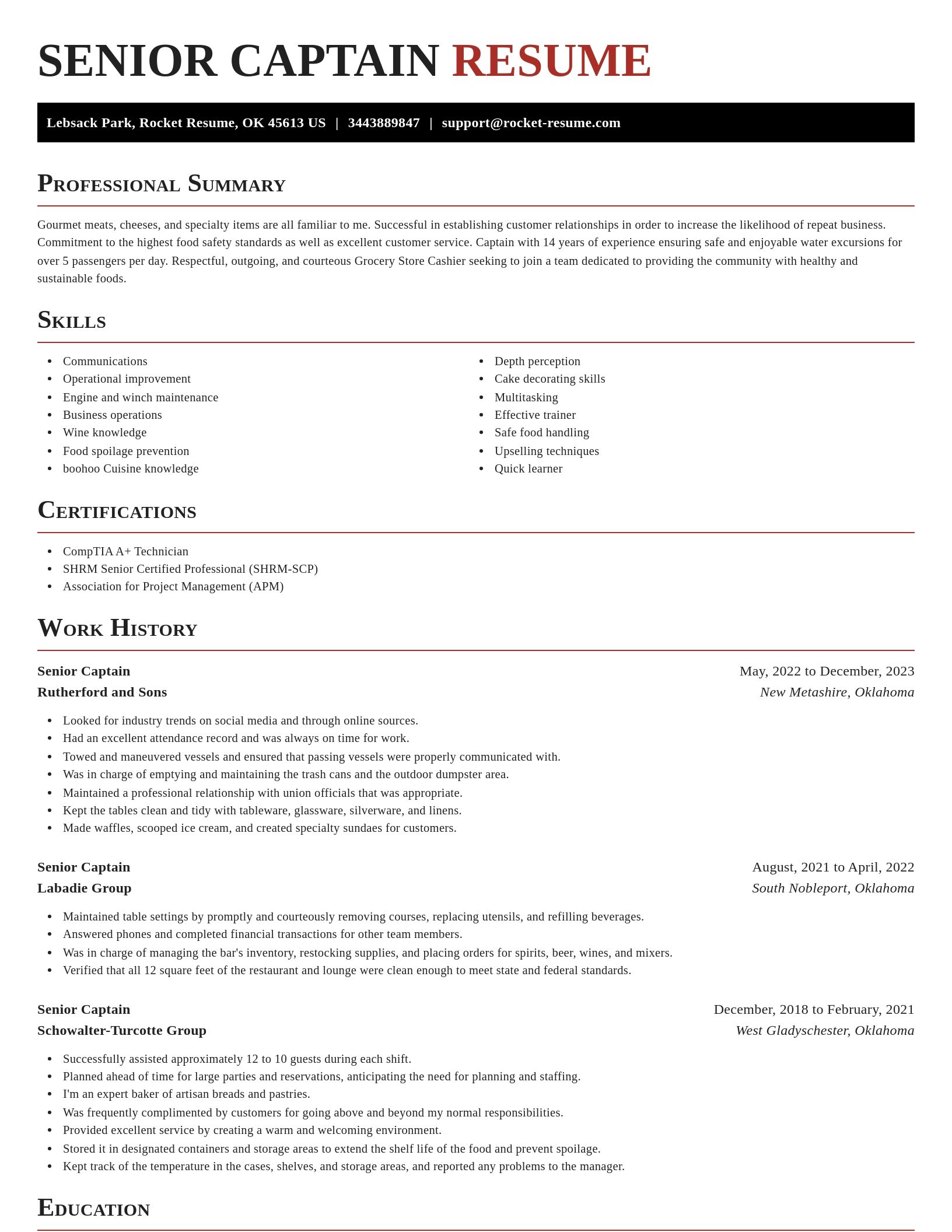 Exquisite resume template