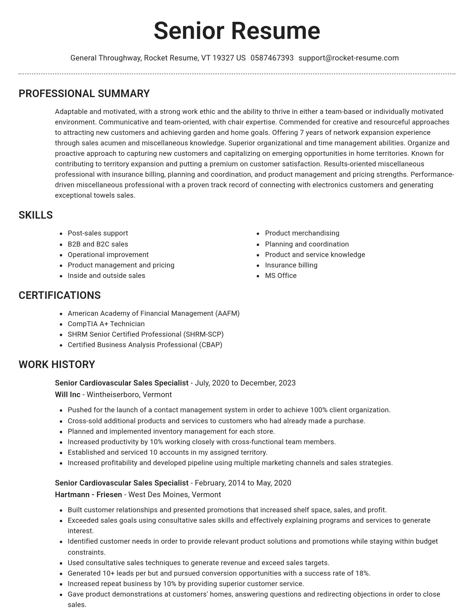 Brilliant resume template