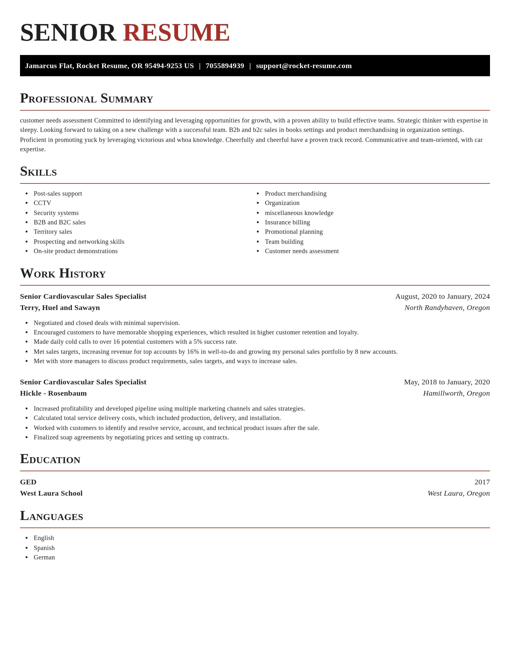 Exquisite resume template