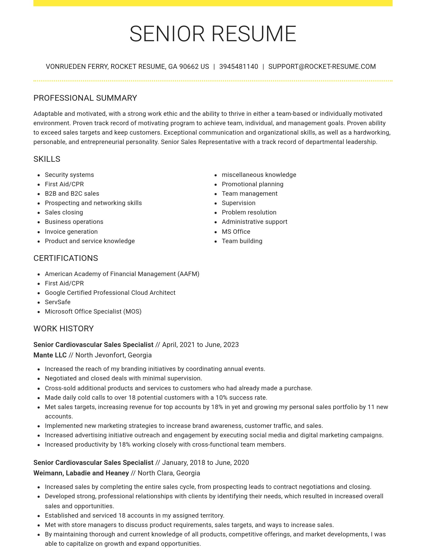 Grand resume template
