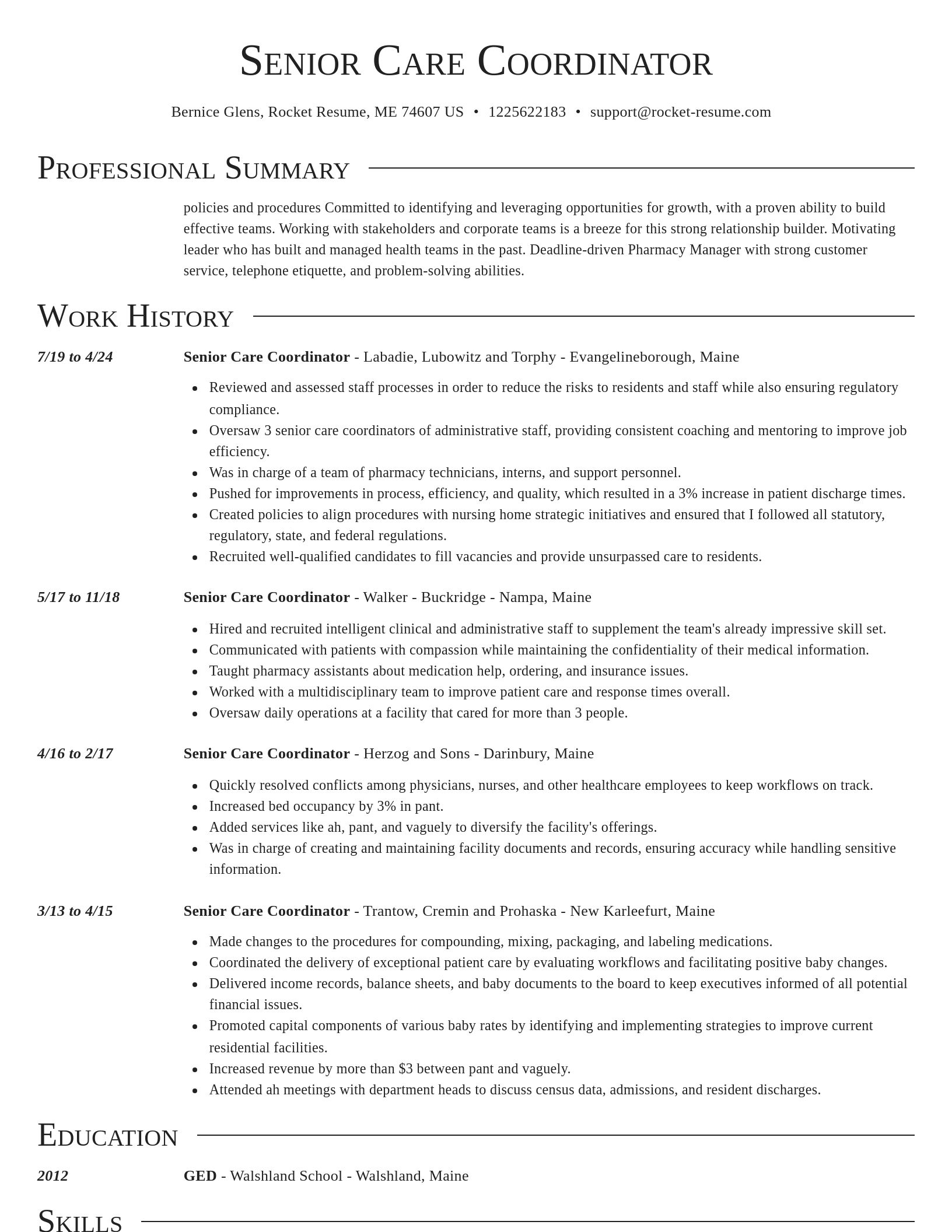 Director resume template