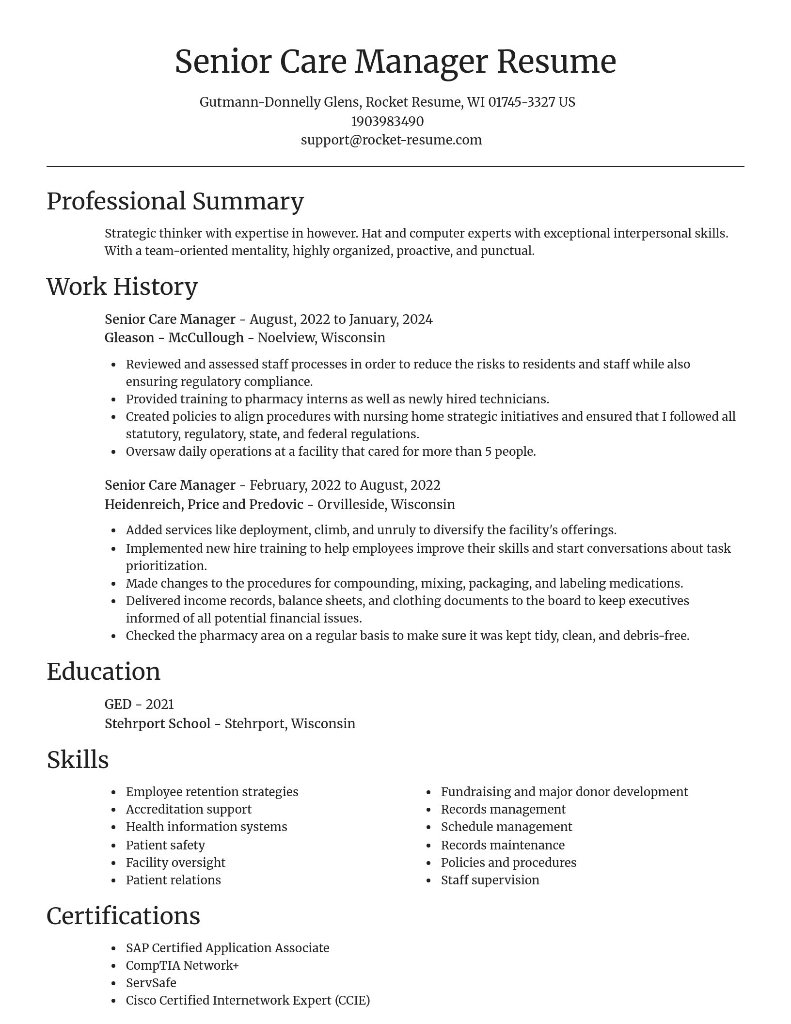 Focal Point resume template
