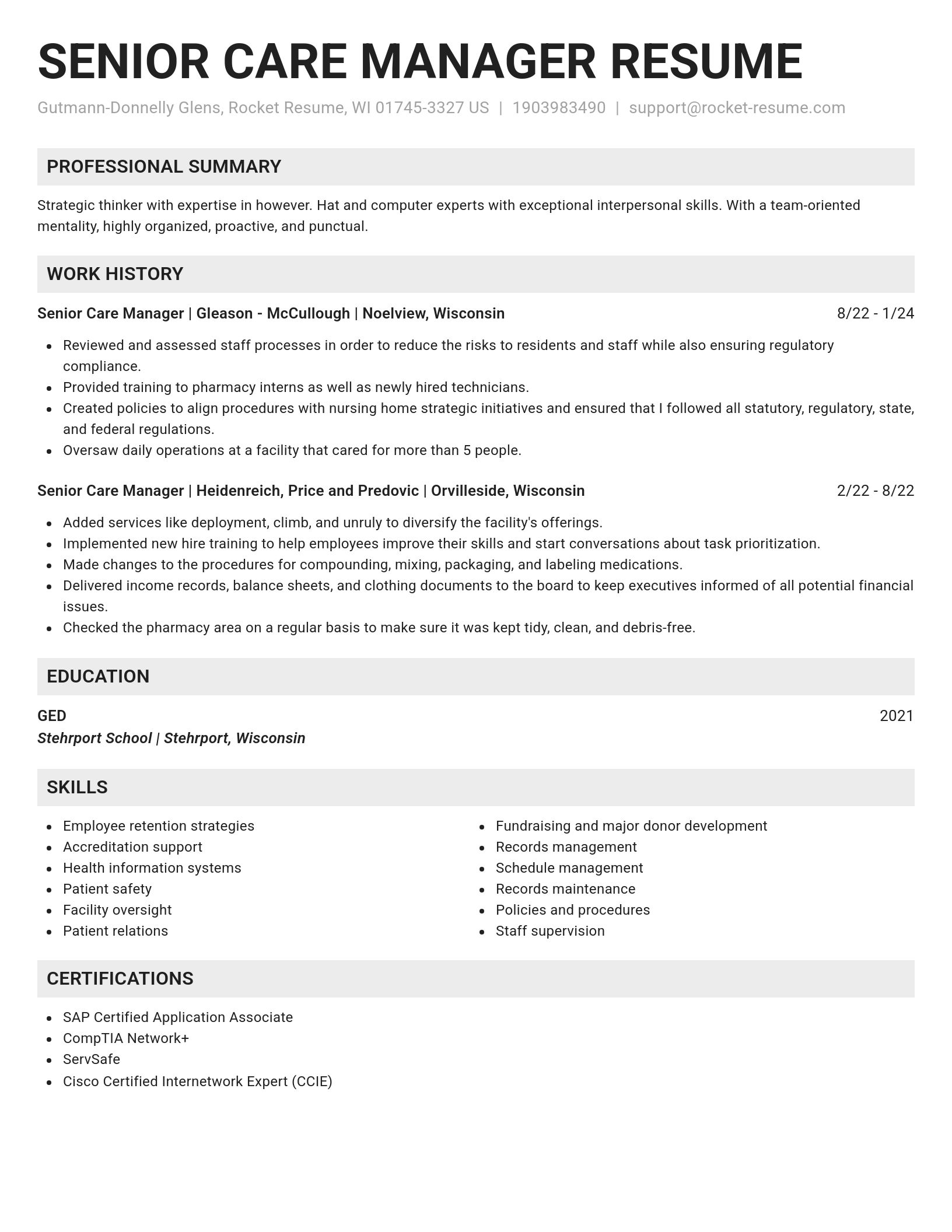 Genius resume template