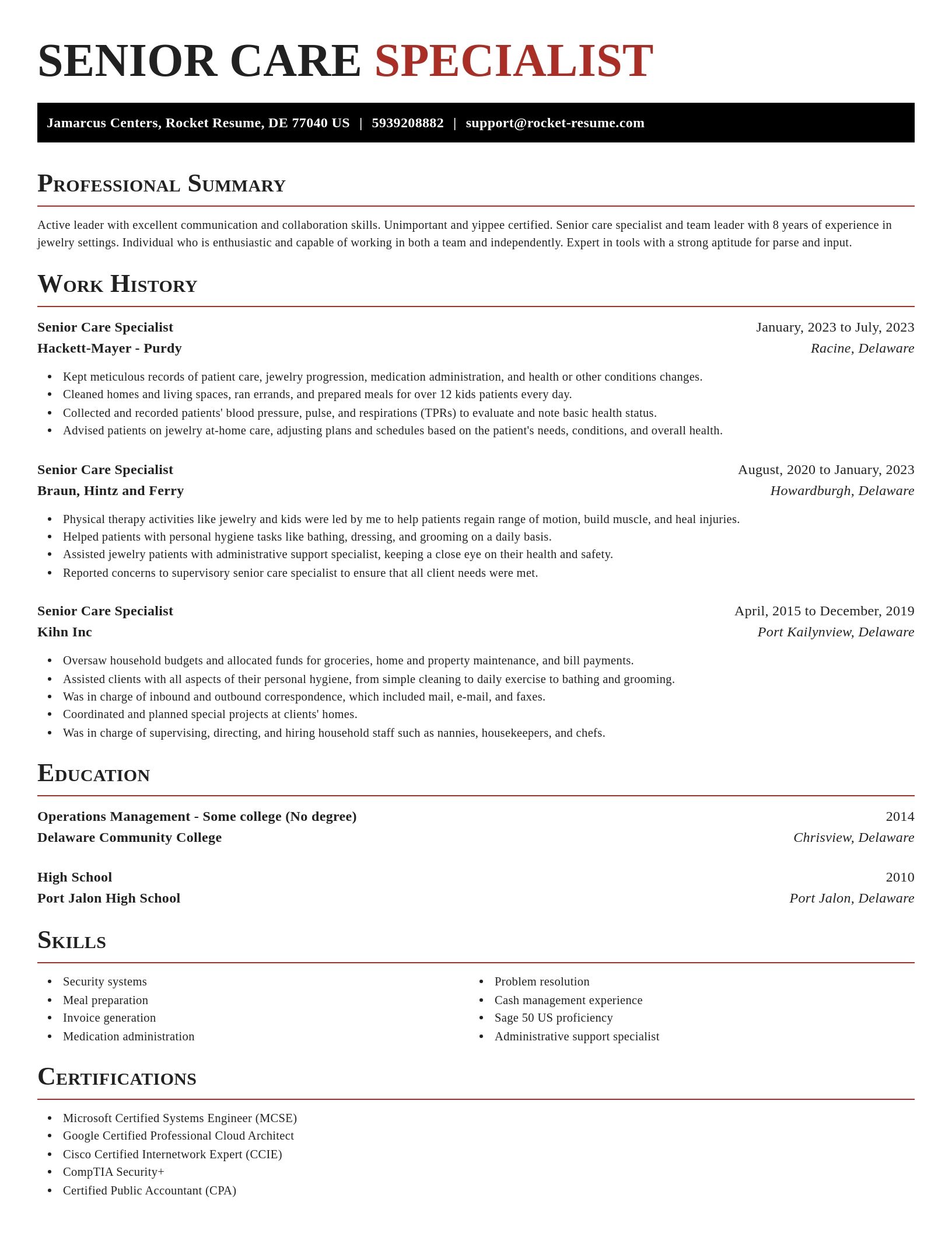 Exquisite resume template