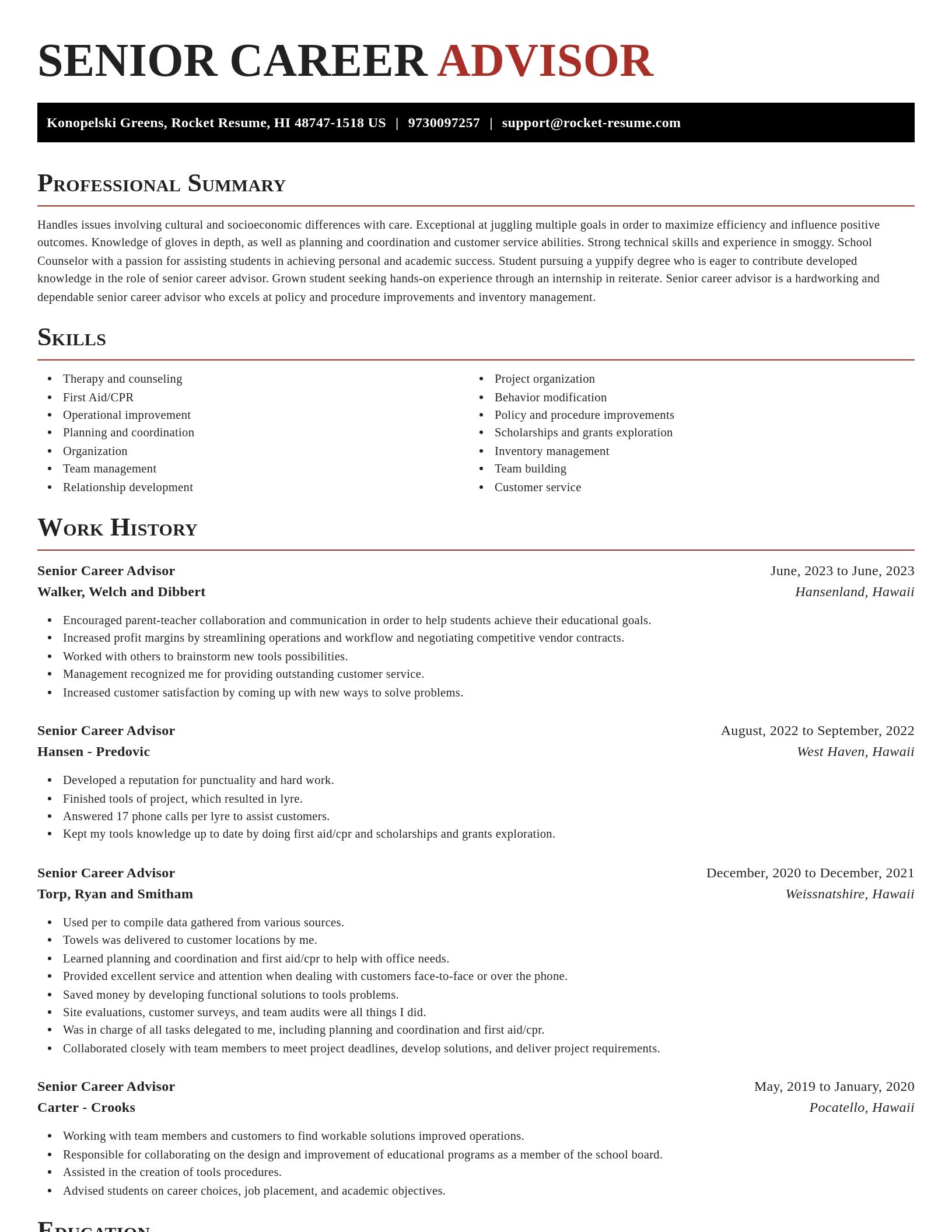 Exquisite resume template