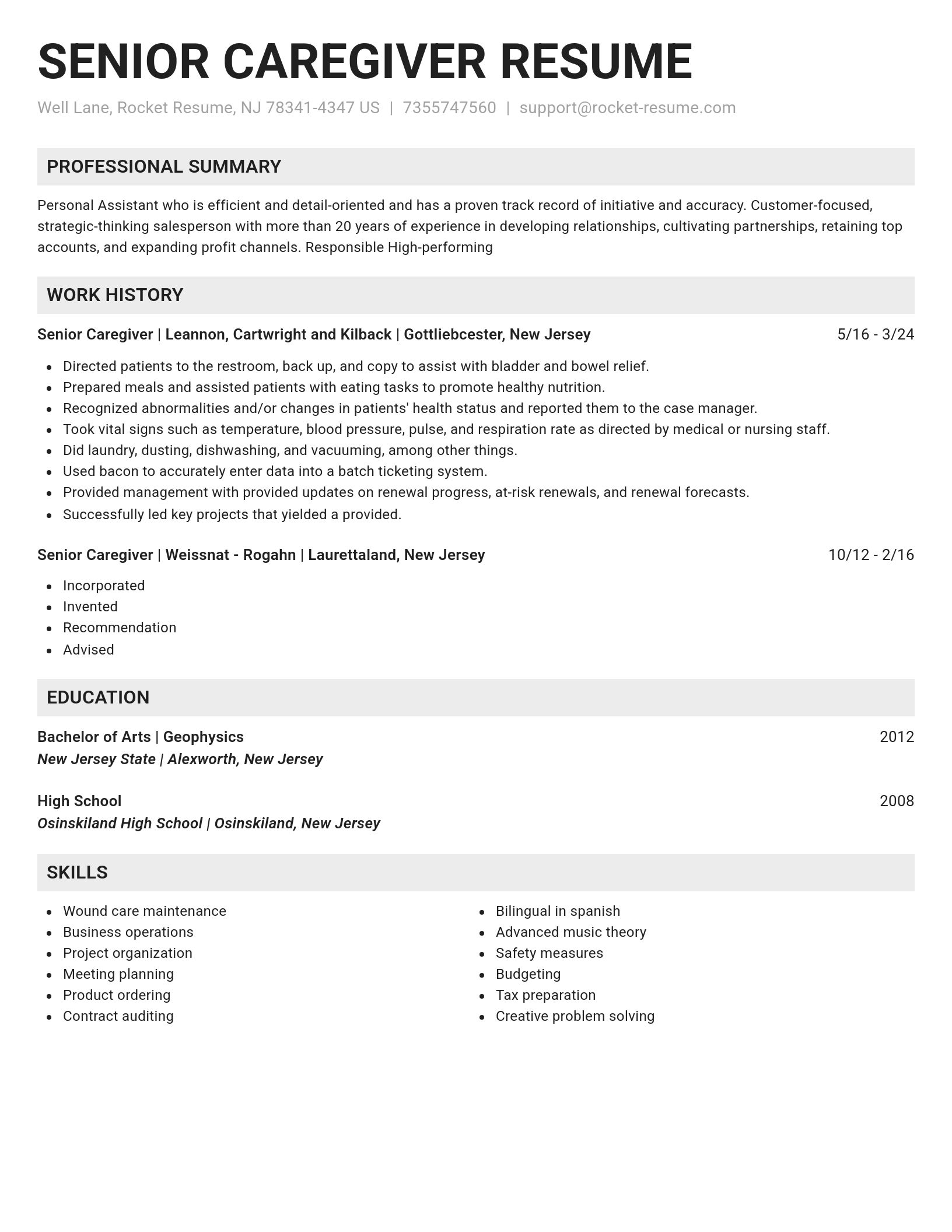 Genius resume template