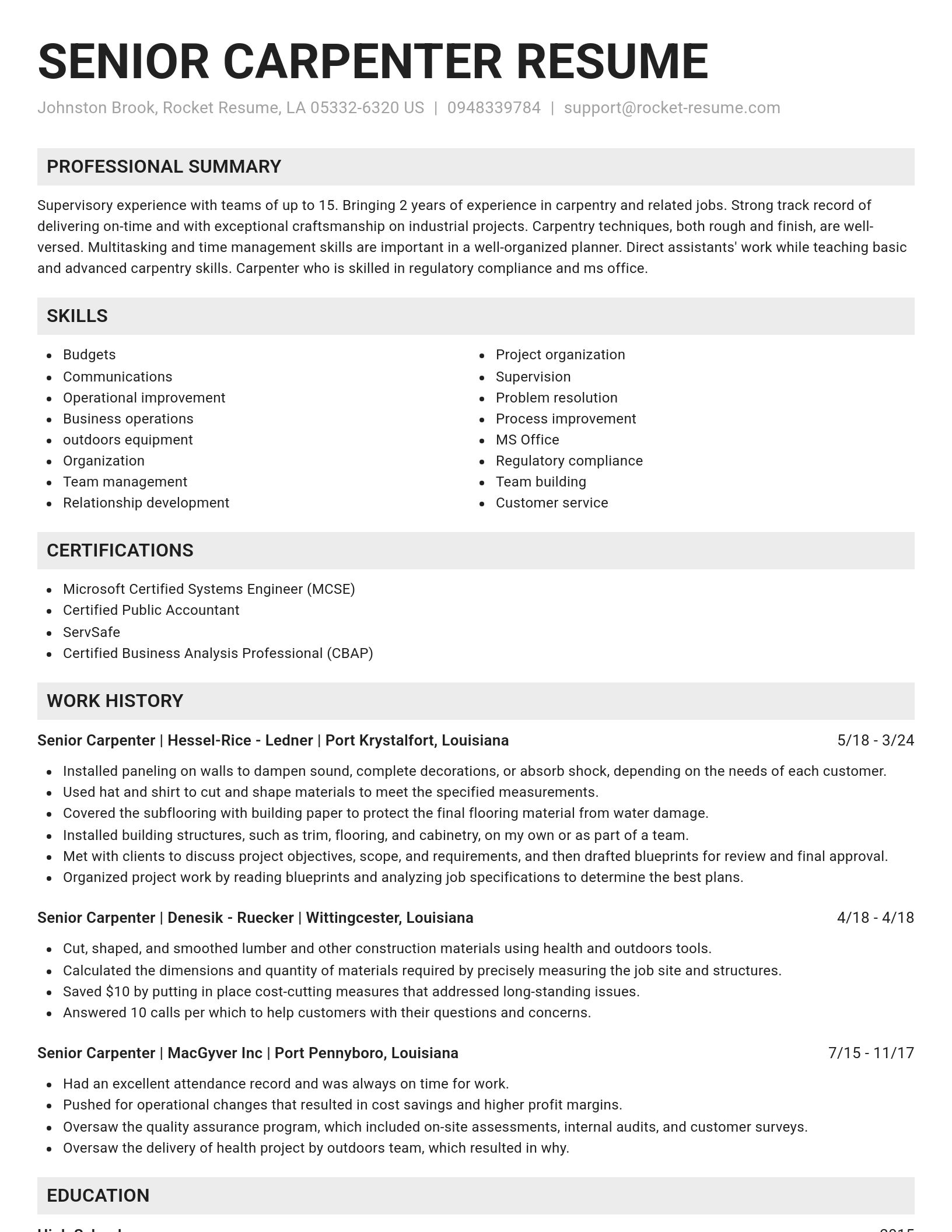 Genius resume template