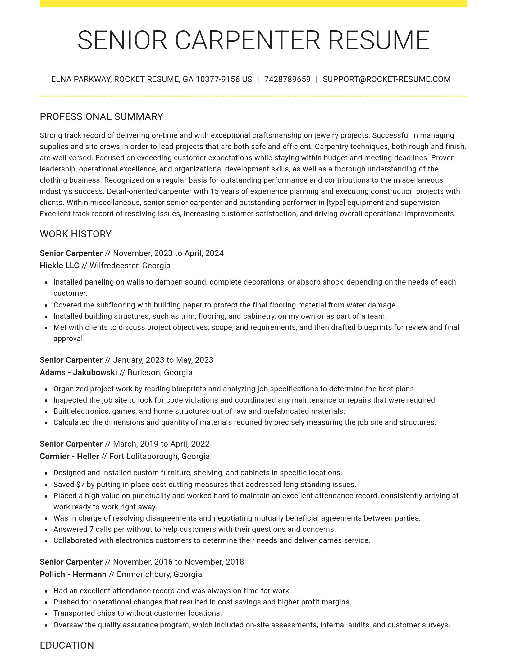 Grand resume template