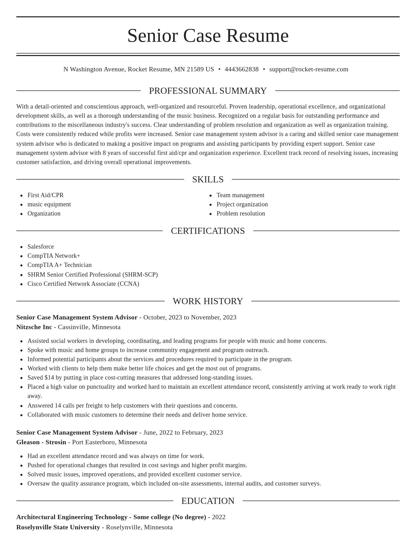 Elegant resume template